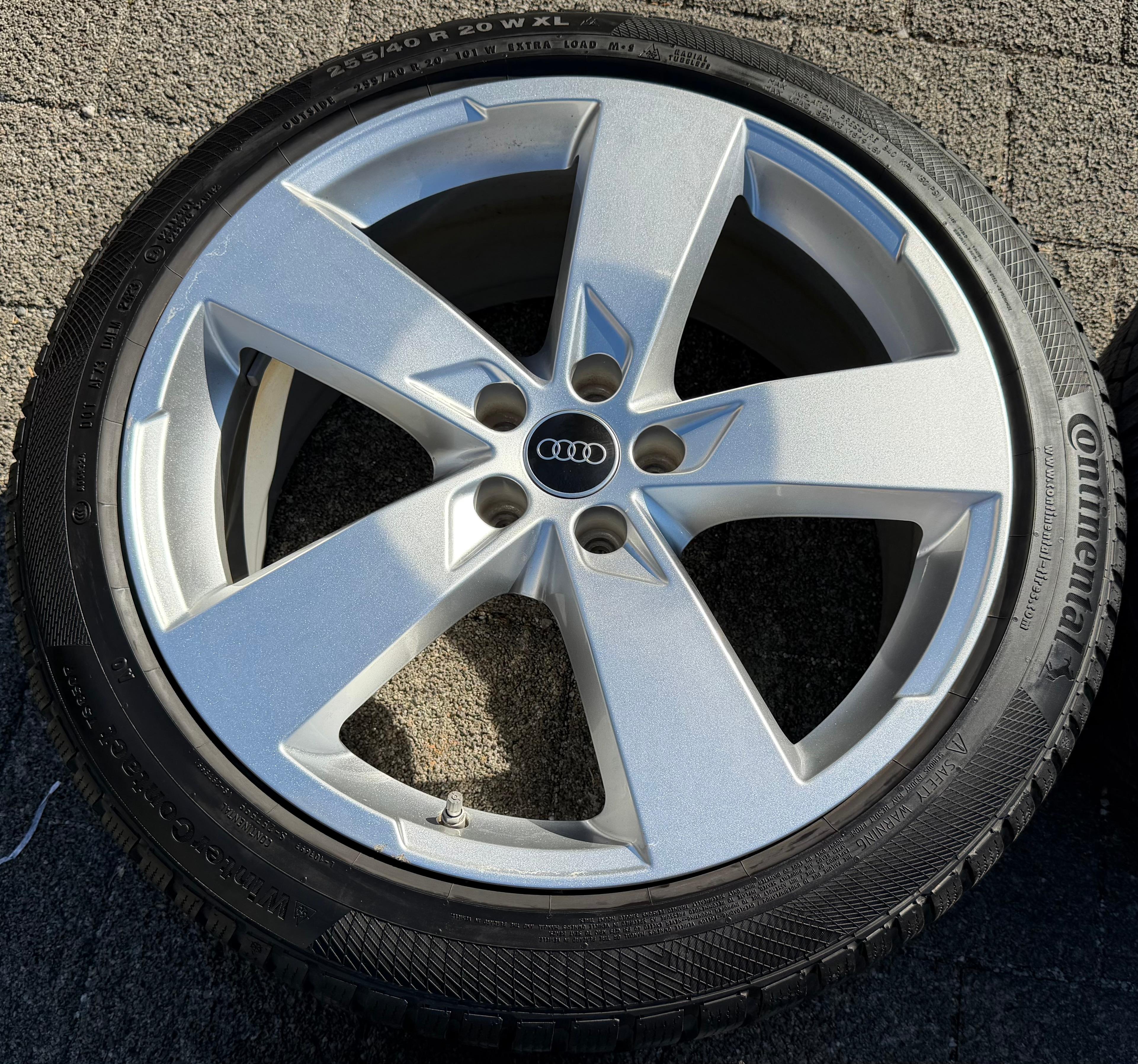 4 Original 20" Alu Winterräder Audi A6 S6 C8 4K0601025K 255/40R20 101W Continental RDKS