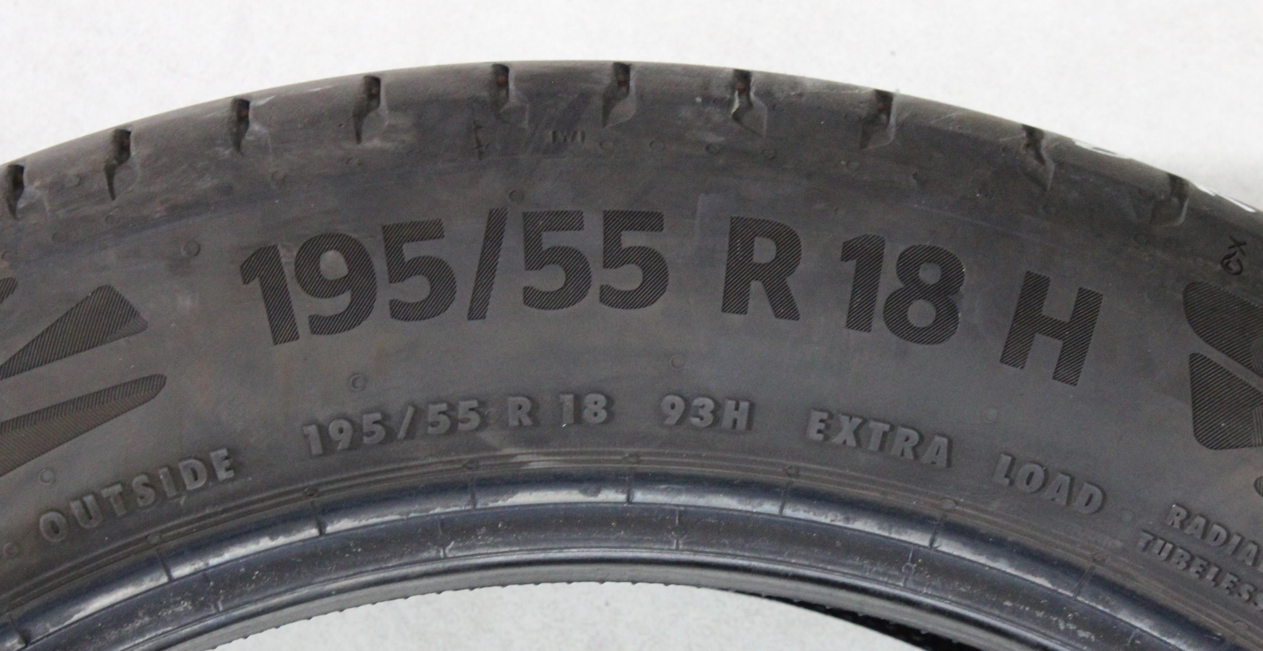 1 x 195/55R18 93H Sommerreifen Continental Eco Contact 6Q R 5mm 2025 XL