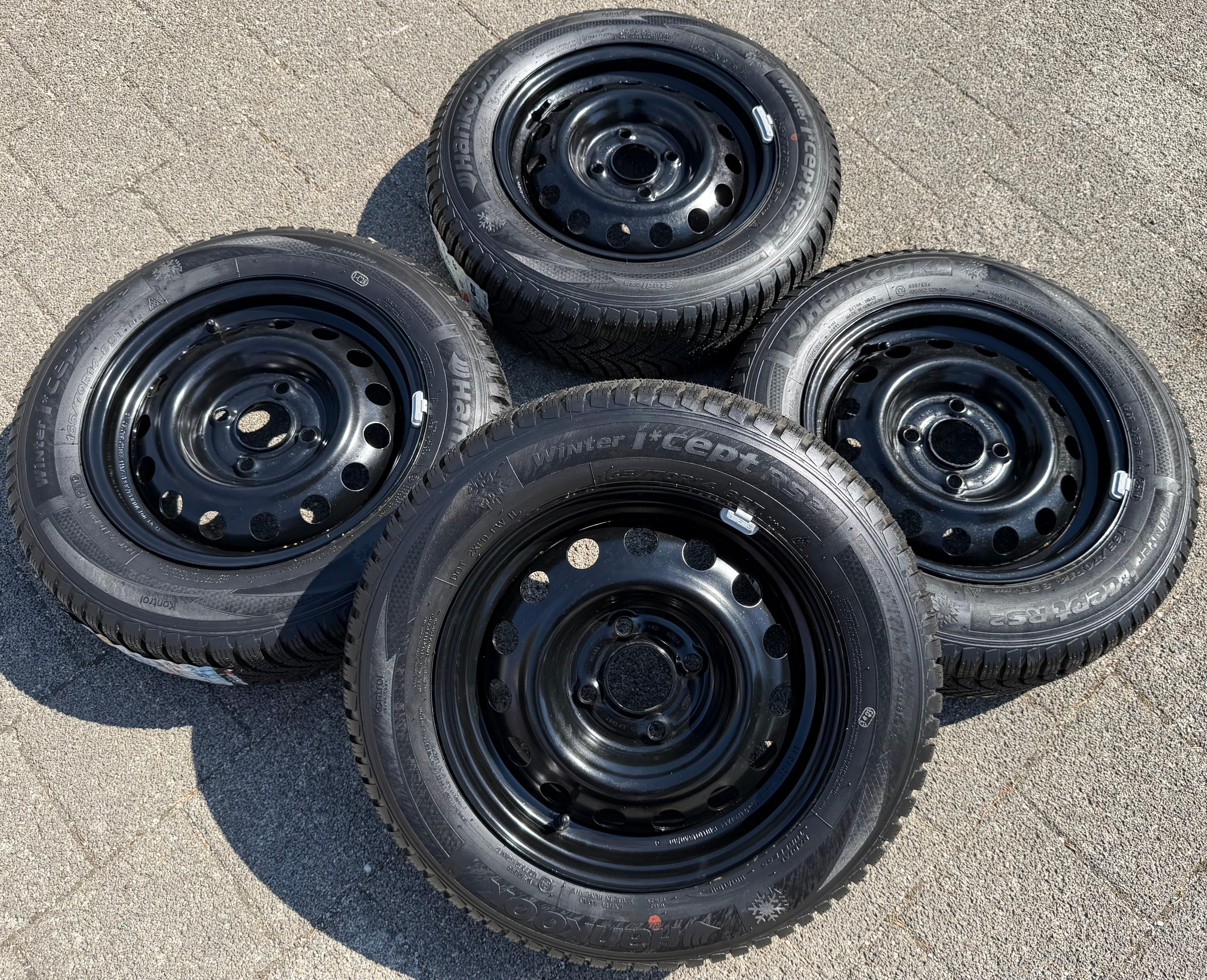4 Original 14" Winterräder Ford KA KA+ 165/70R14 85T Hankook RKDS