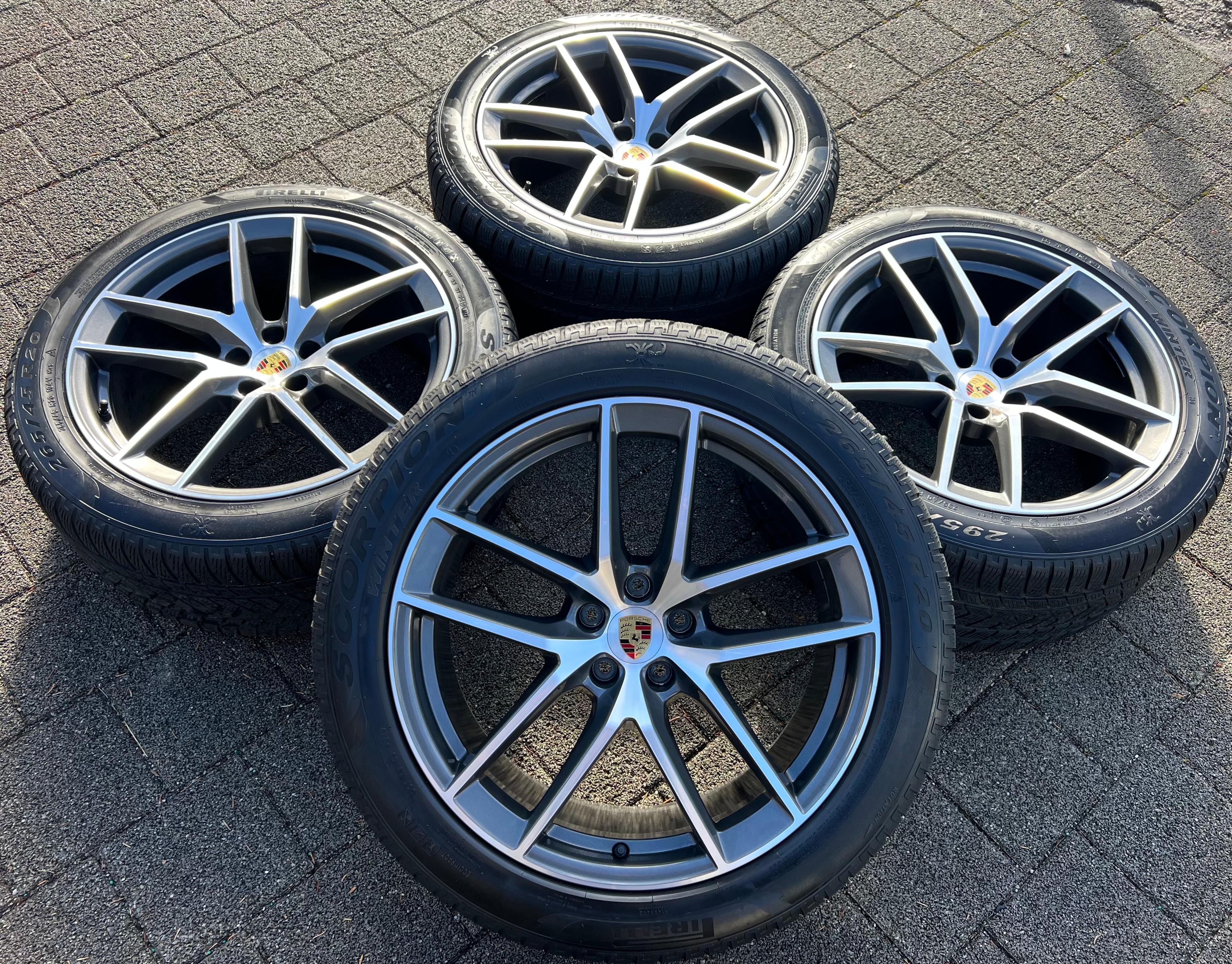 4 ORIGINAL 20" ALU WINTERRÄDER PORSCHE MACAN 265/45R20 104V 295/40R20 106V RDKS