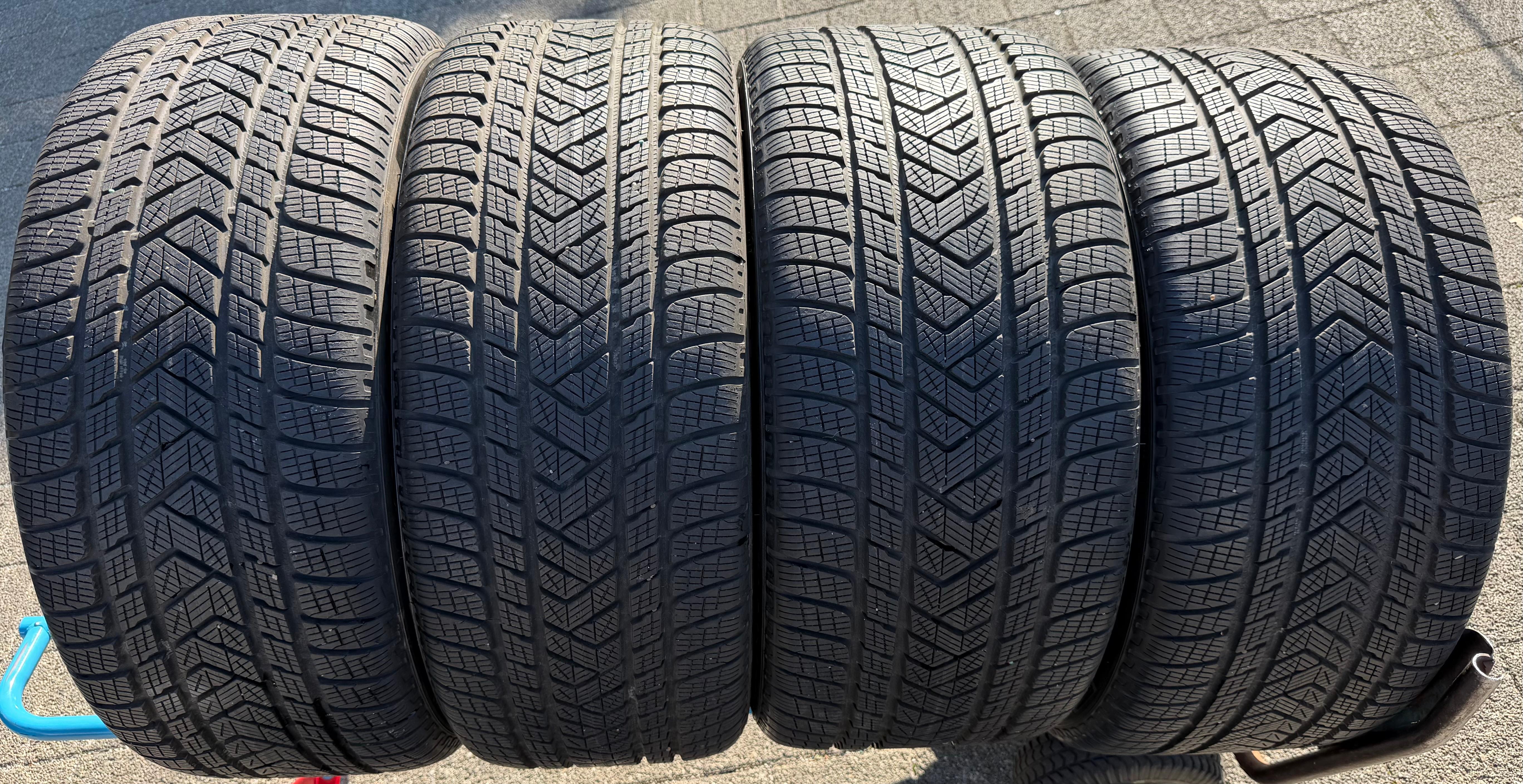 4 originele 21" lichtmetalen winterwielen Porsche Cayenne 9YA Pirelli TPMS 9Y0601025BF 9Y0601025BG