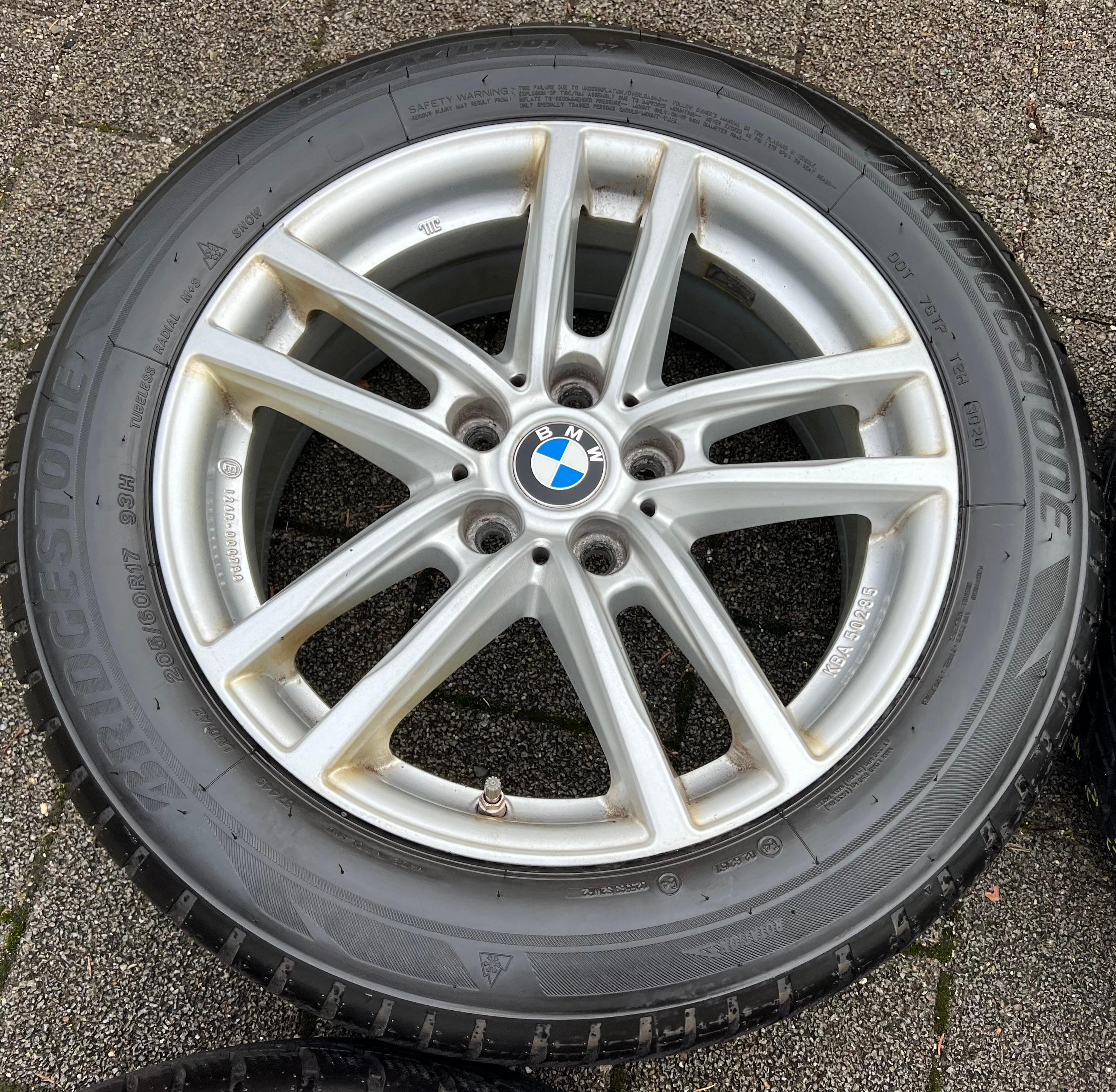 4 ALU 17" WINTERRÄDER BMW X1 F48 X2 F39 205/60R17 93H BRIDGESTONE FREIHAUS