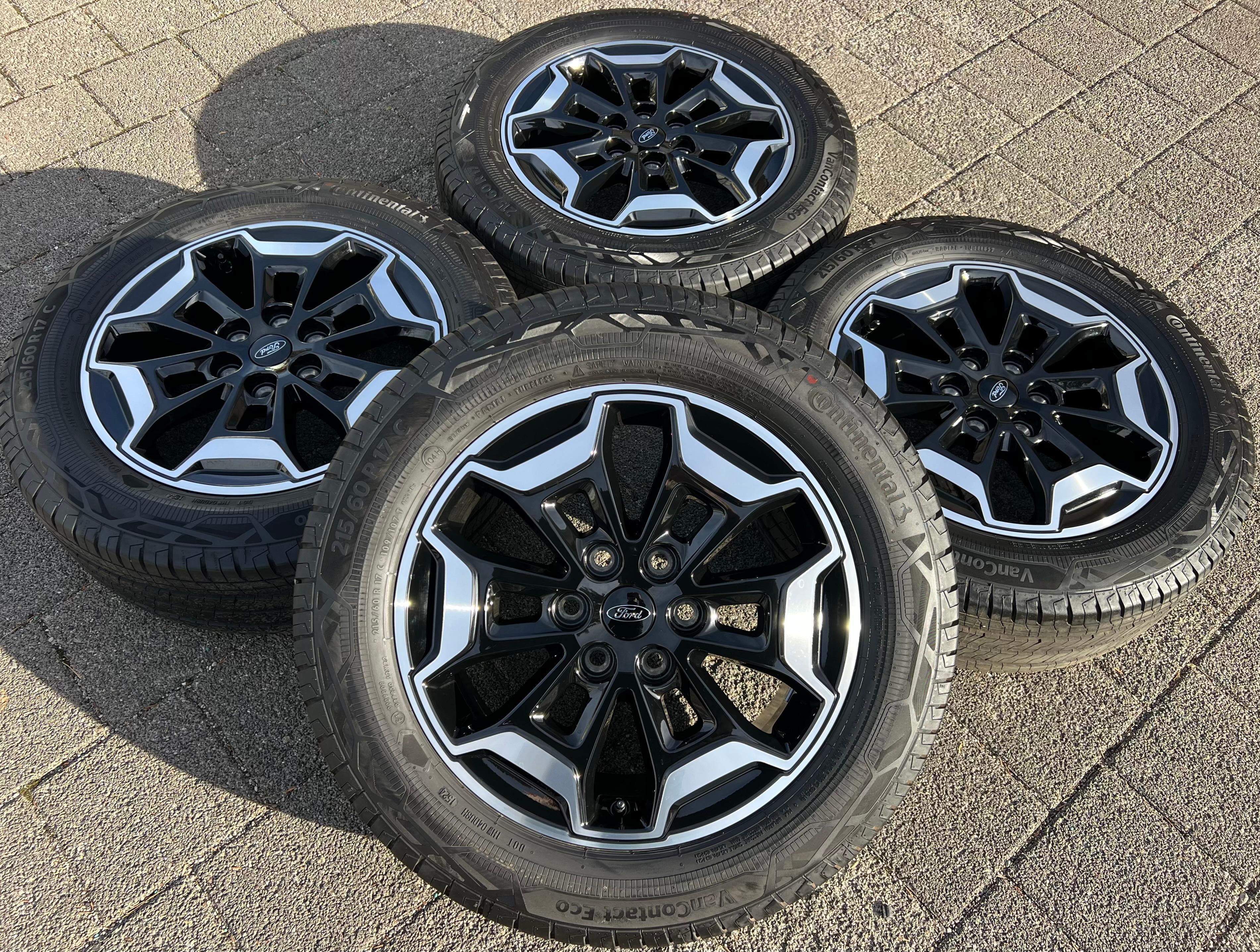 4 ORIGINAL 17" ALU SOMMERRÄDER FORD TRANSIT TOURNEO CUSTOM NXN 2024 CONTINENTAL RDKS