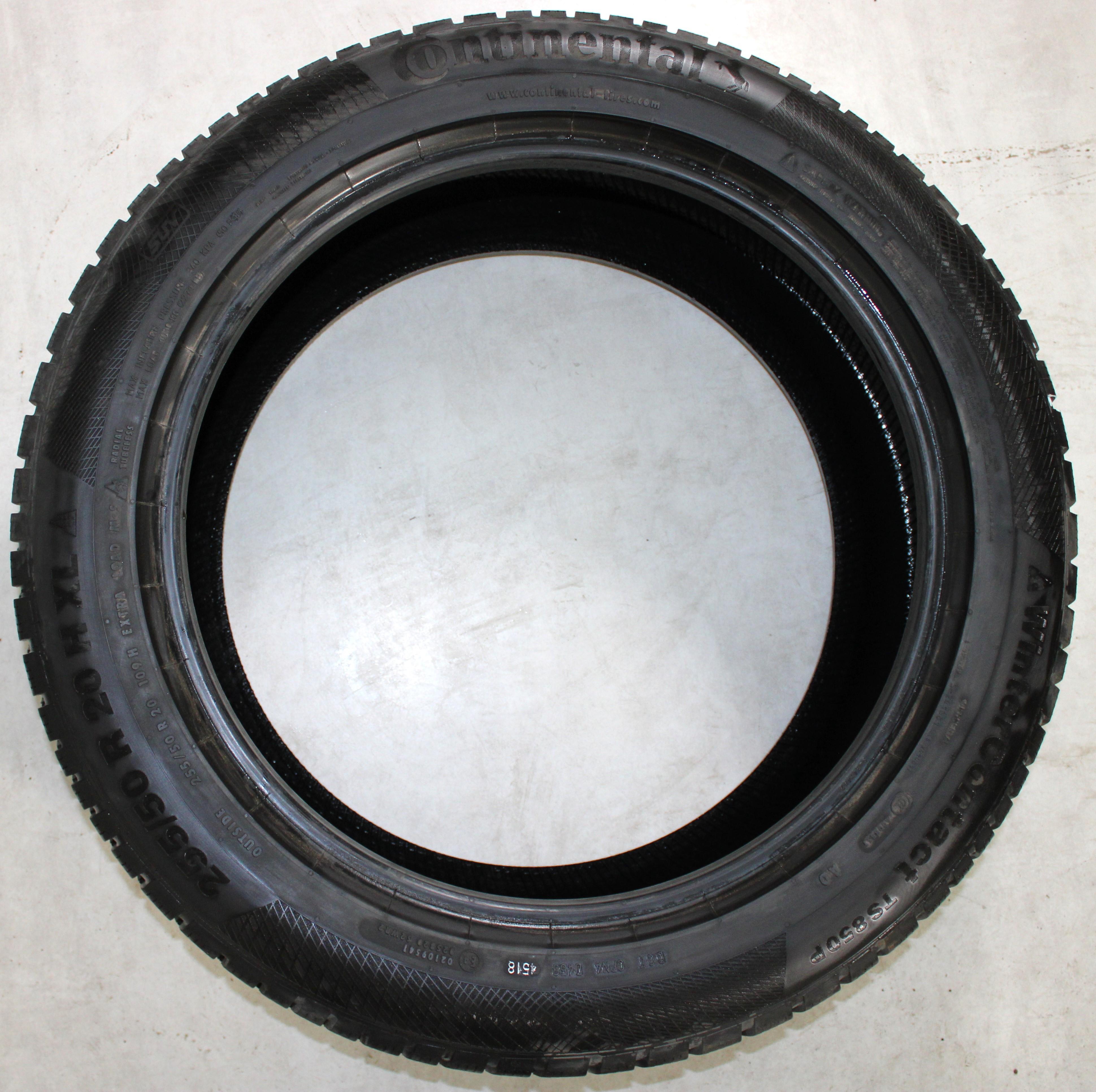 4 x 255/50R20 109H Winterreifen Continental Winter Contact TS850P 7,5-8mm 3x2018/1x2019 AO