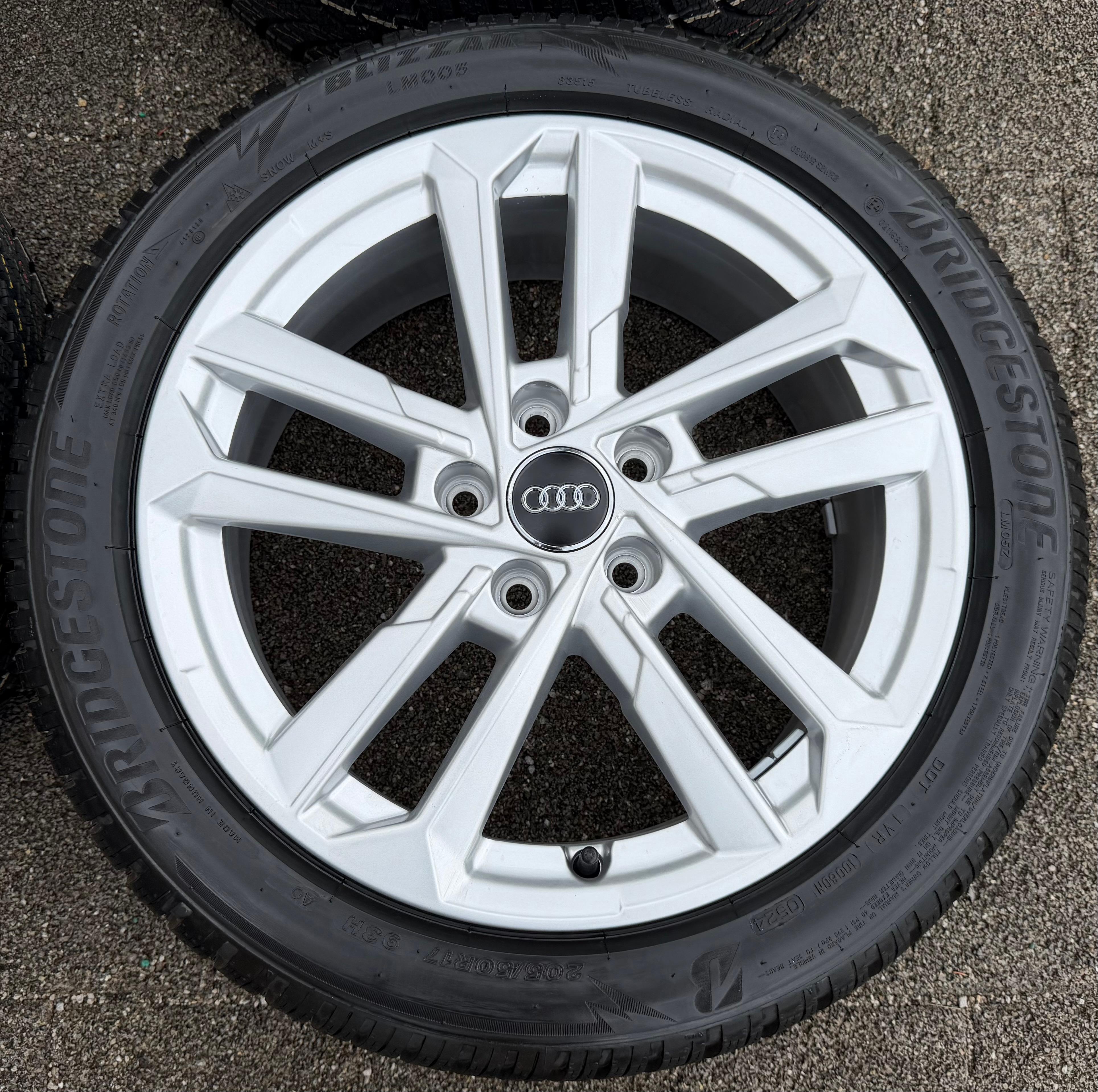4 roues hiver complètes en alliage d’origine 17" Audi A3 S3 8Y 8Y0601025L 205/50R17 93H Bridgestone 2024 NEUVES