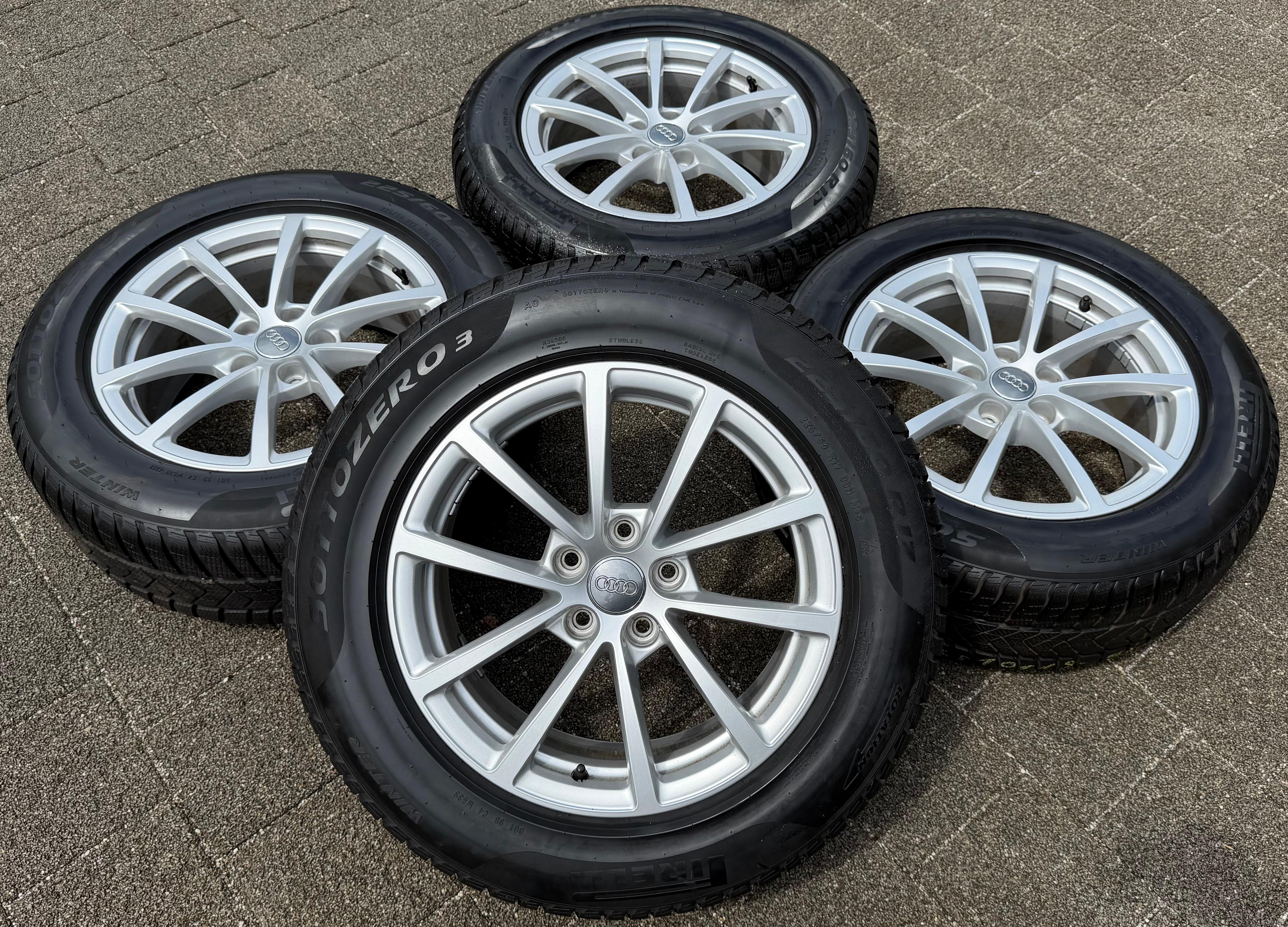 4 Original 17" Alu Winterräder Audi A6 4K C8 F2 225/60R17 99H 4K0601025 Pirelli