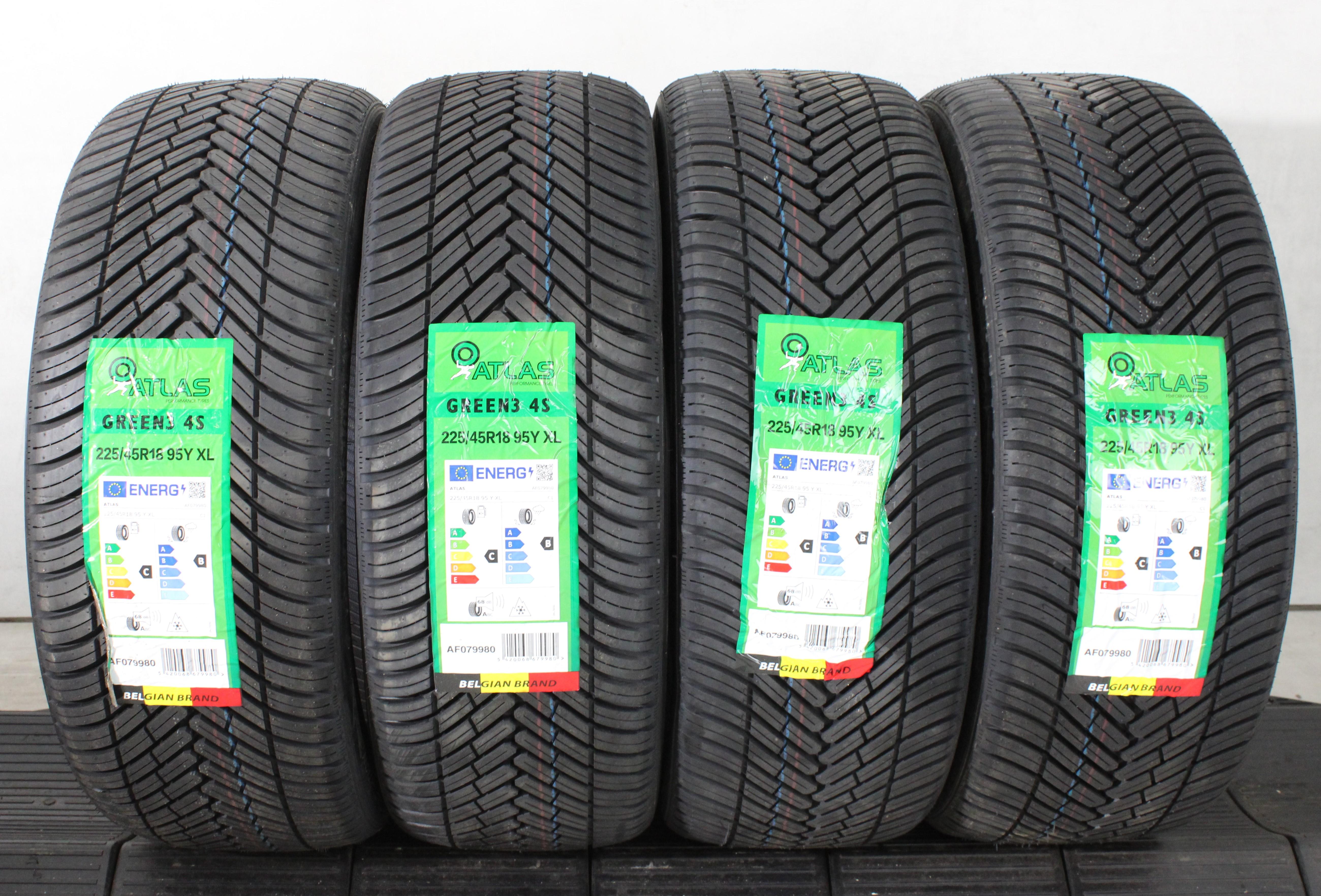 4 x 225/45R18 95Y Ganzjahresreifen Atlas Green 4S 2025 XL