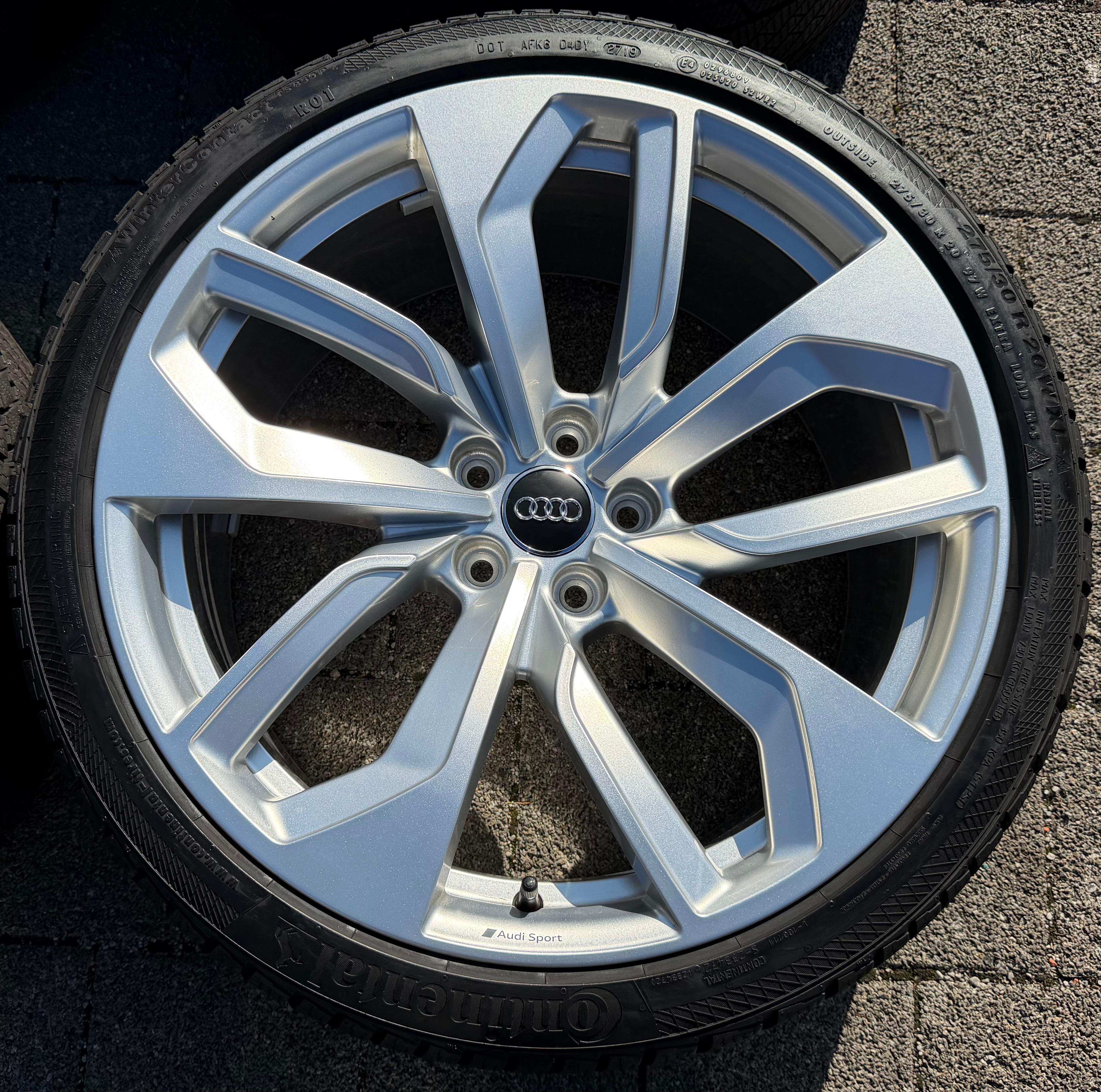 4 ruedas de invierno de aleación originales de 20" AUDI RS4 RS5 8W 275/30R20 97W 8W0601025DB Continental