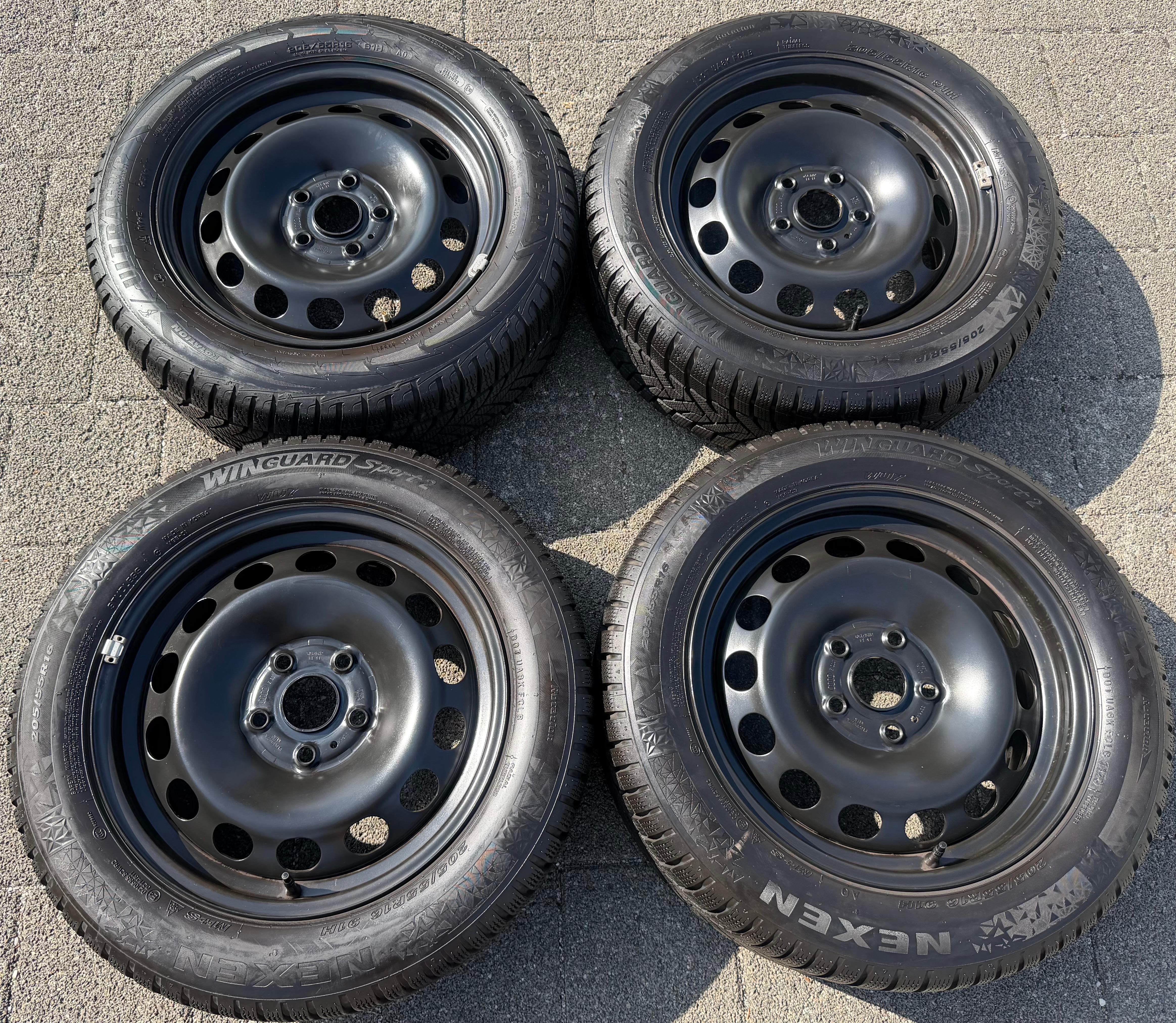 4 Original Stahlfelgen + Radkappen Audi A3 8V Cabrio Limousine Sportback 8V0601027A 6,5x16 ET43