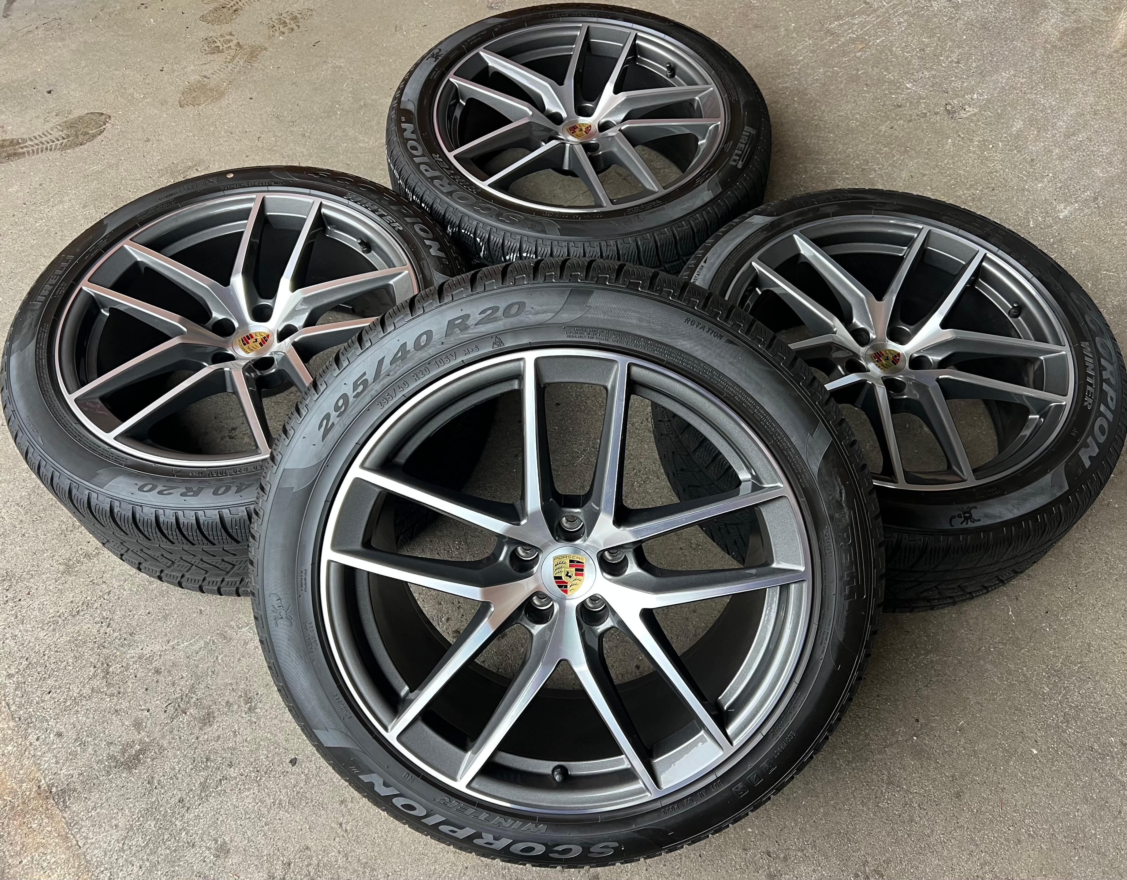 4 RUEDAS DE INVIERNO ORIGINALES DE ALEACIÓN DE 20" PARA PORSCHE MACAN 265/45R20 104V 295/40R20 106V RDKS
