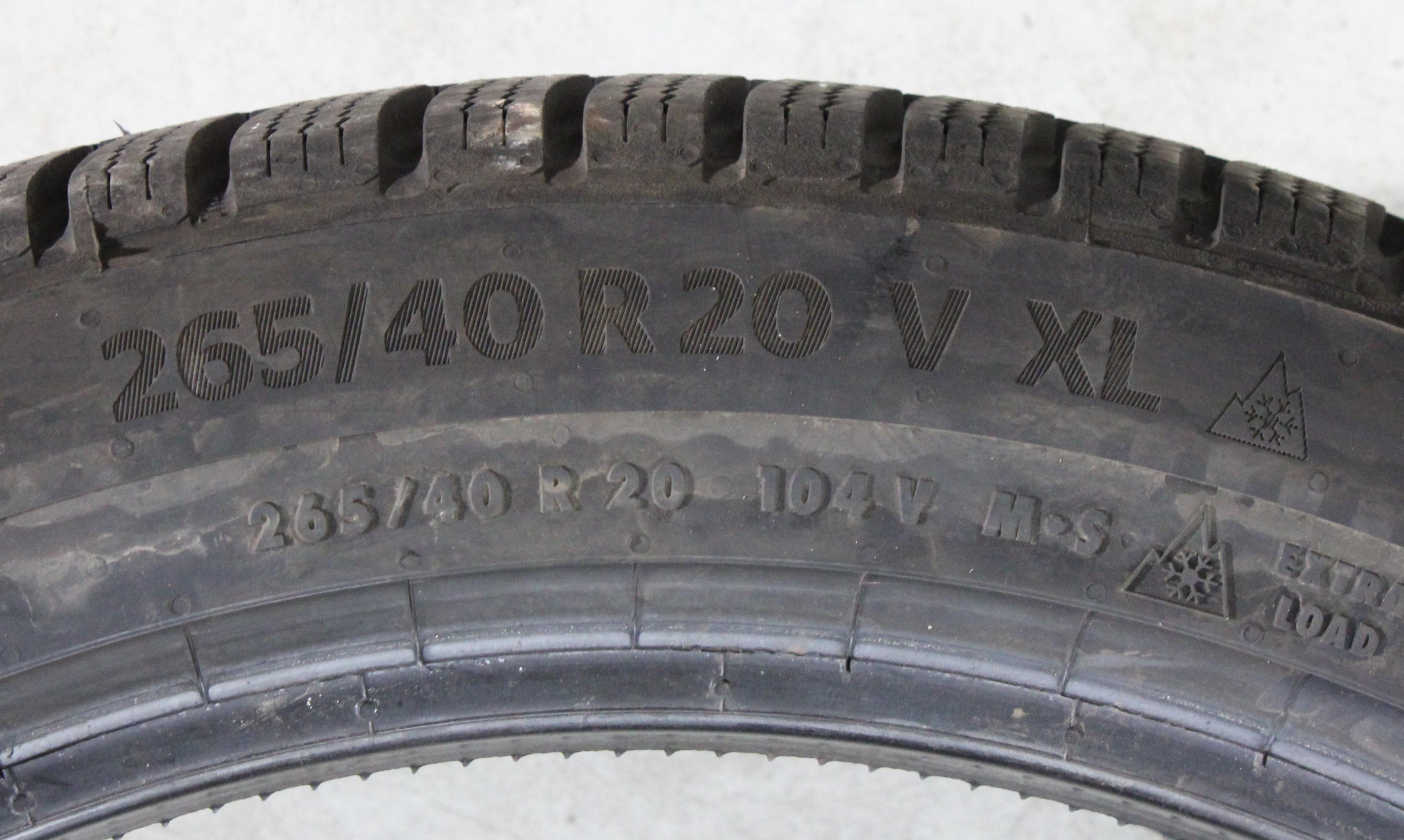 2 x 265/40R20 104V Neumáticos de invierno Continental Winter Contact TS870P 7,5-8mm 2024