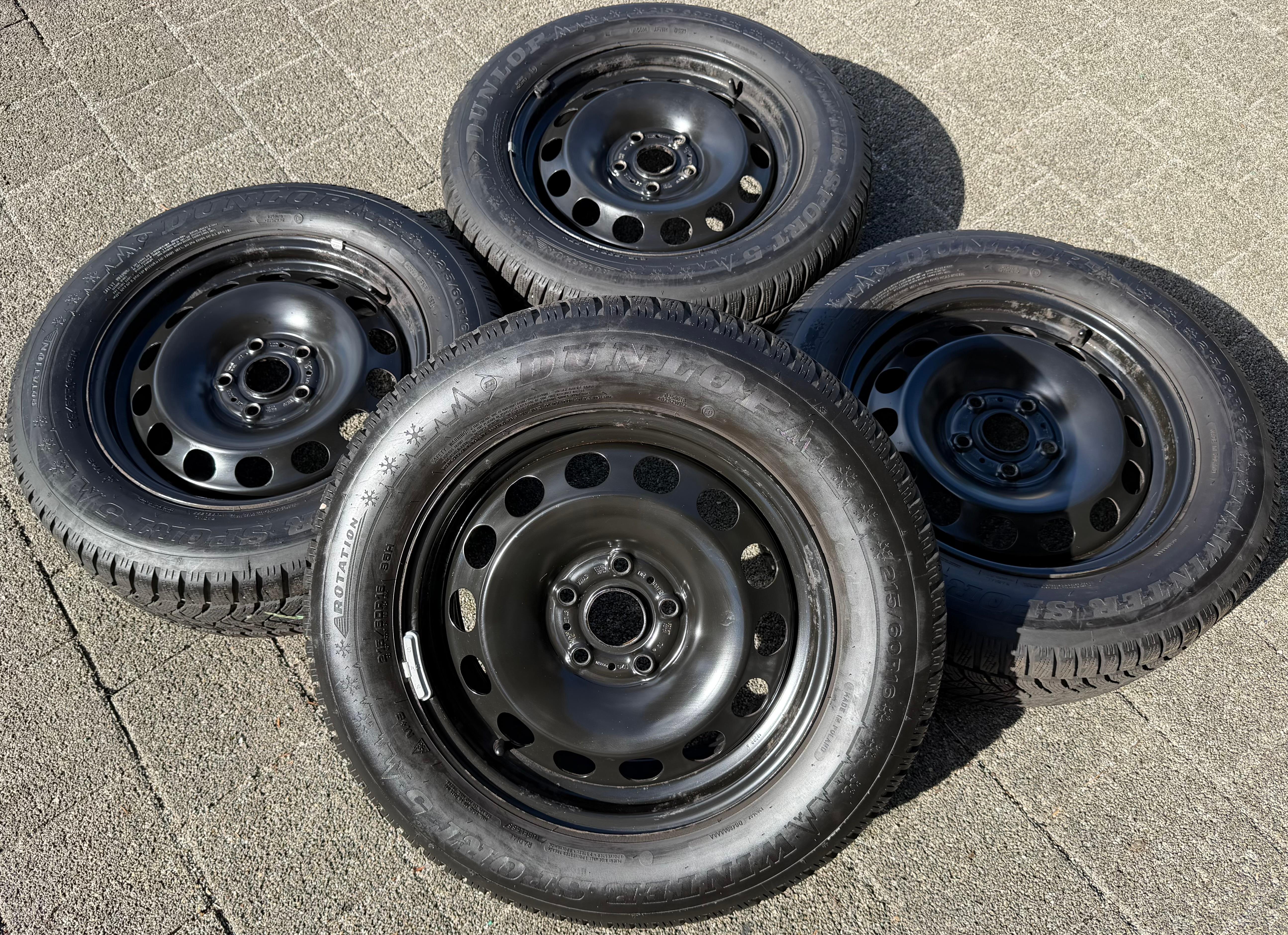 4 Winterräder VW T-Roc Skoda Karoq Seat Cupra Ateca 215/60R16 95H Dunlop