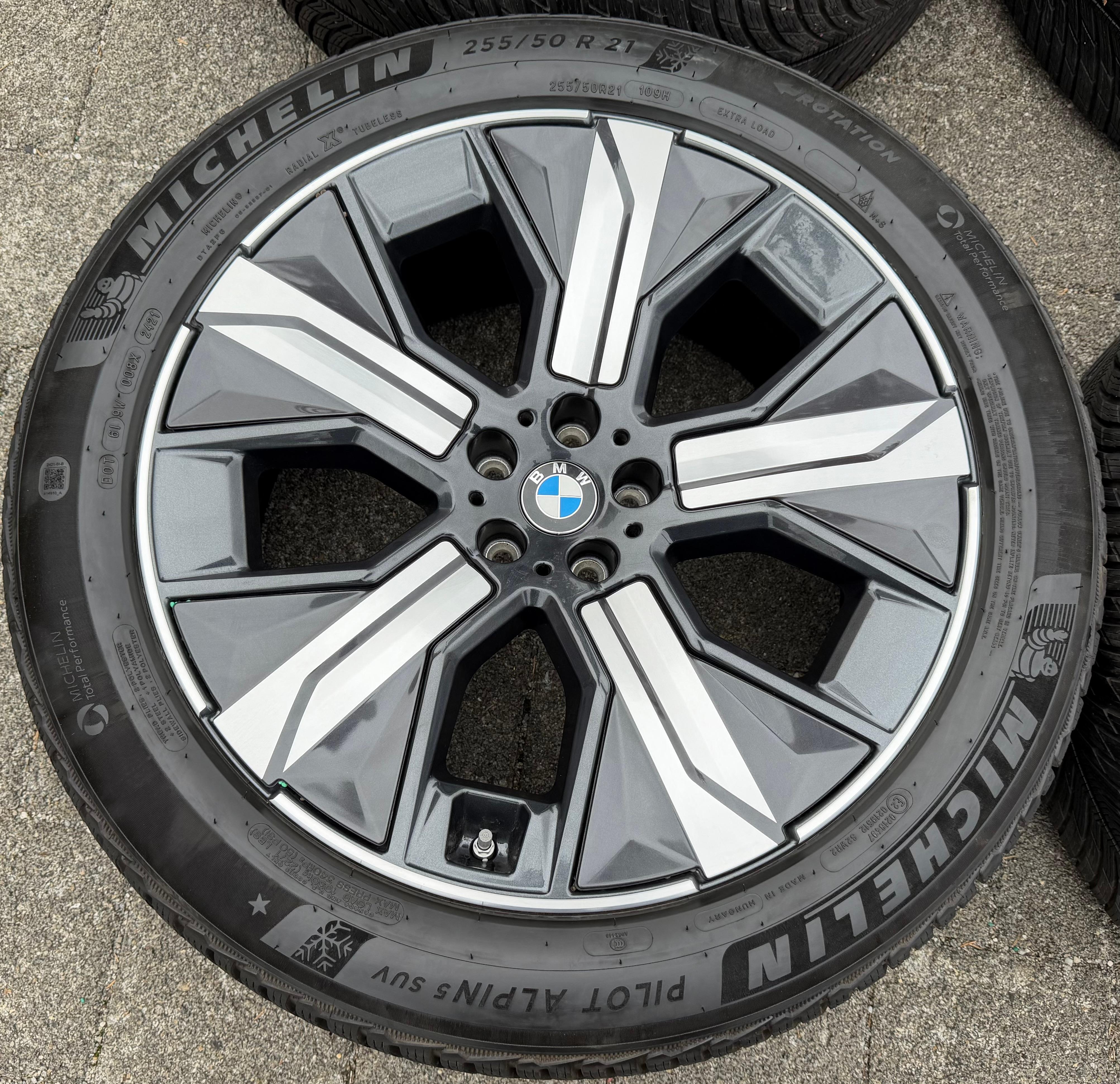 4 roues hiver complètes en alliage d’origine 21" BMW iX i20, design 1011, 255/50R21 109H 5A02655 Michelin
