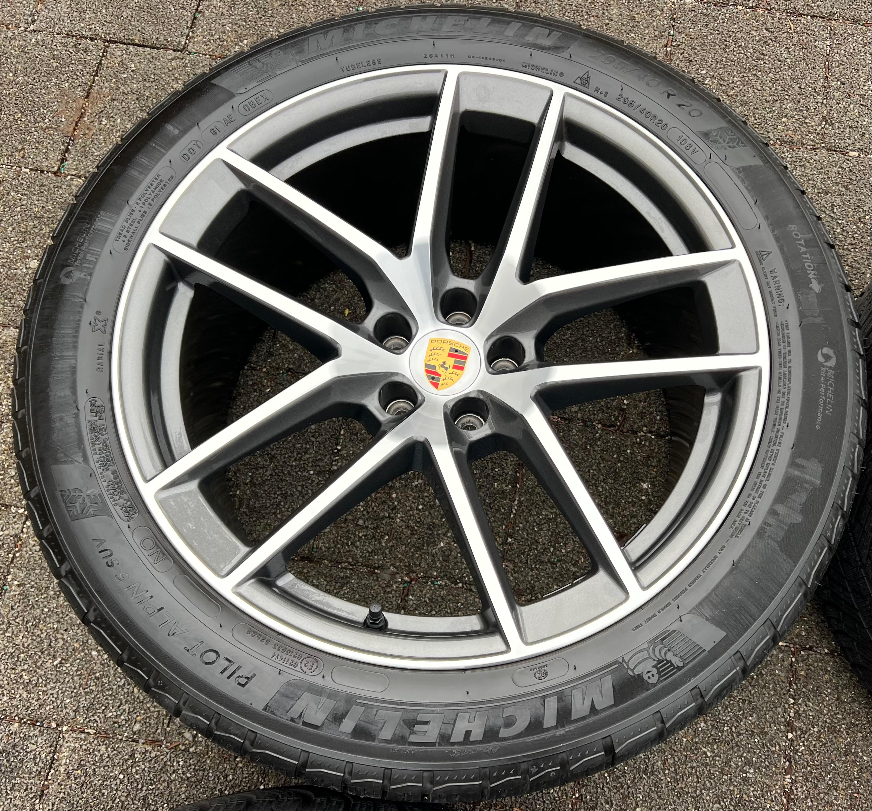 4 ORIGINAL 20" ALU WINTERRÄDER PORSCHE MACAN 265/45R20 104V 295/40R20 106V RDKS