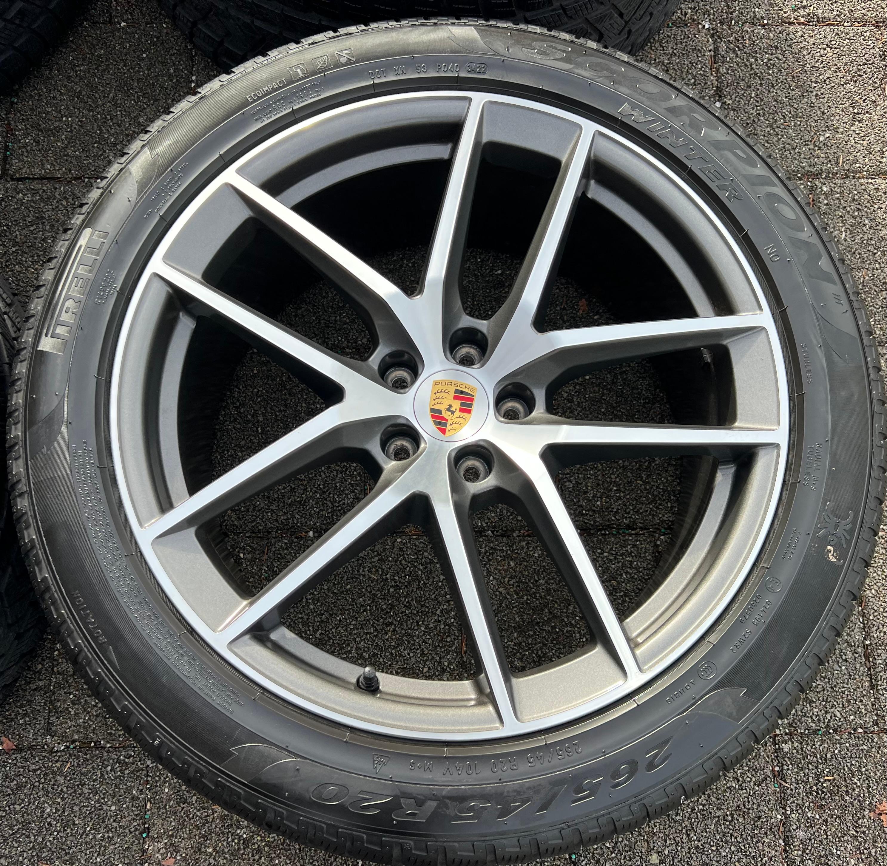 4 RUEDAS DE ALEACIÓN ORIGINALES DE 20" PARA INVIERNO PORSCHE MACAN 265/45R20 104V 295/40R20 106V RDKS