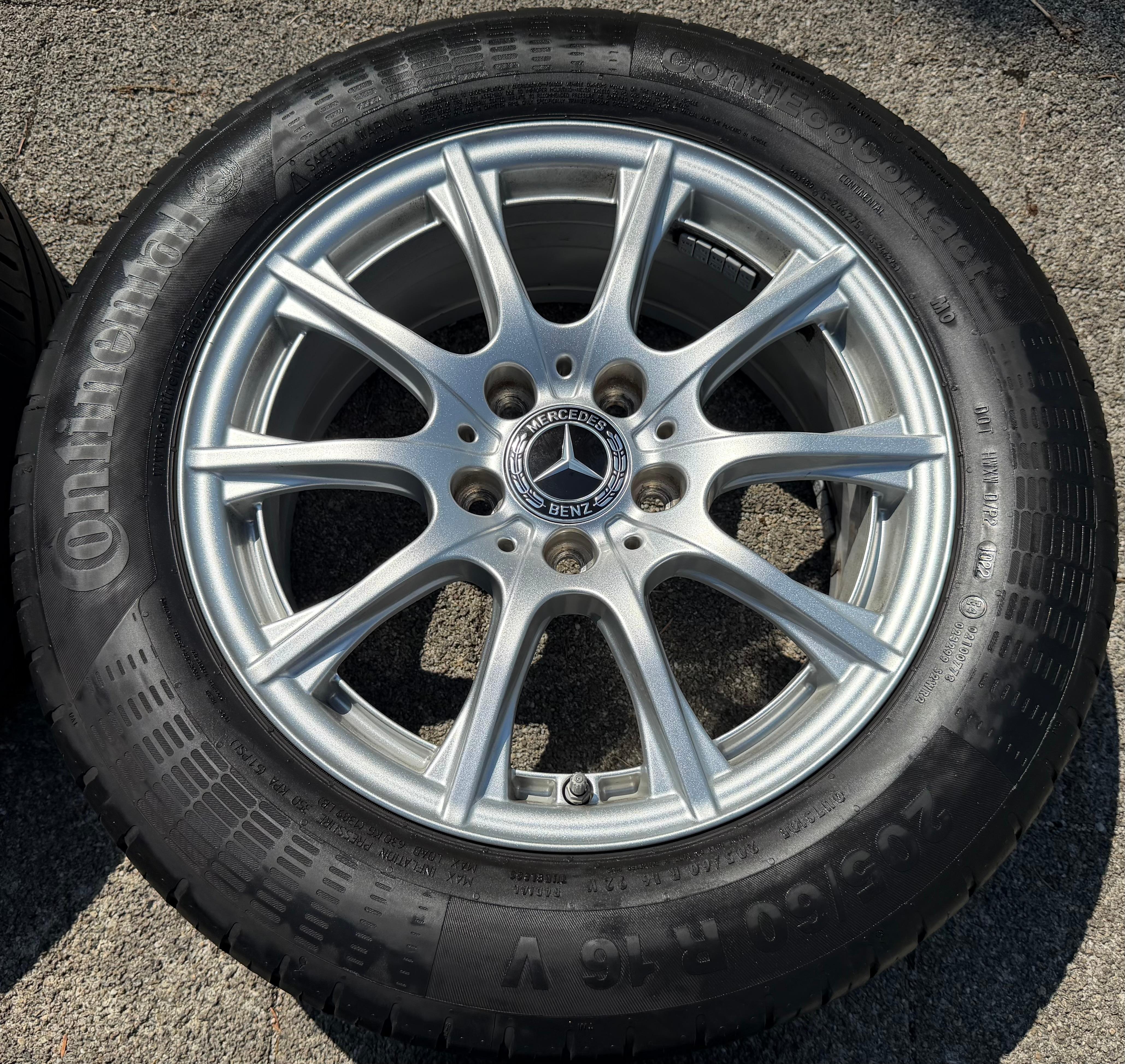 4 ruedas de verano originales de aluminio Mercedes Clase C W205 205 A2054012400 2022 RDKS