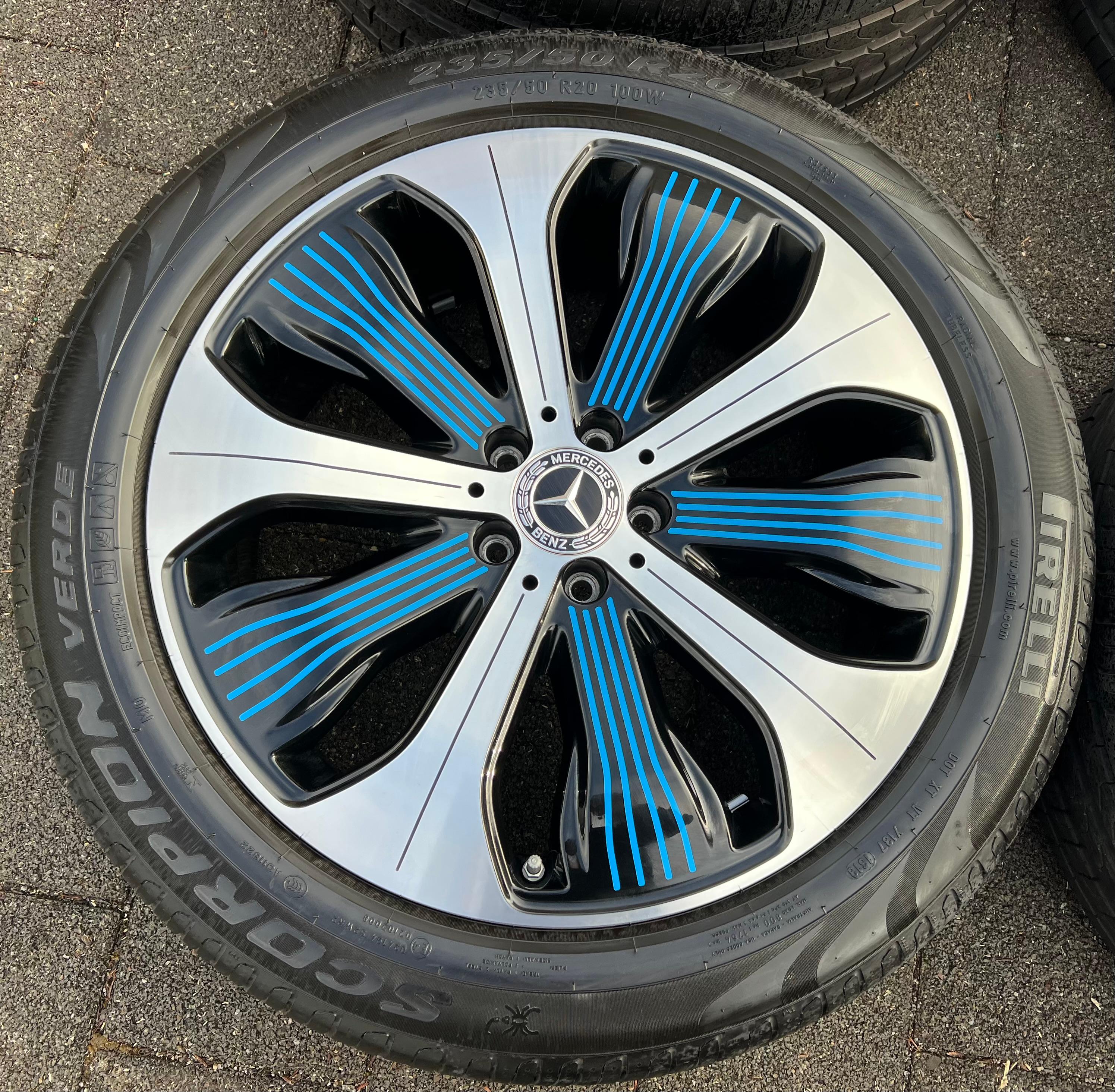 4 ROUES D'ÉTÉ ORIGINALES 20" EN ALUMINIUM MERCEDES BENZ EQC N293 A2934010300 A2934010500 FRANCO DOMICILE