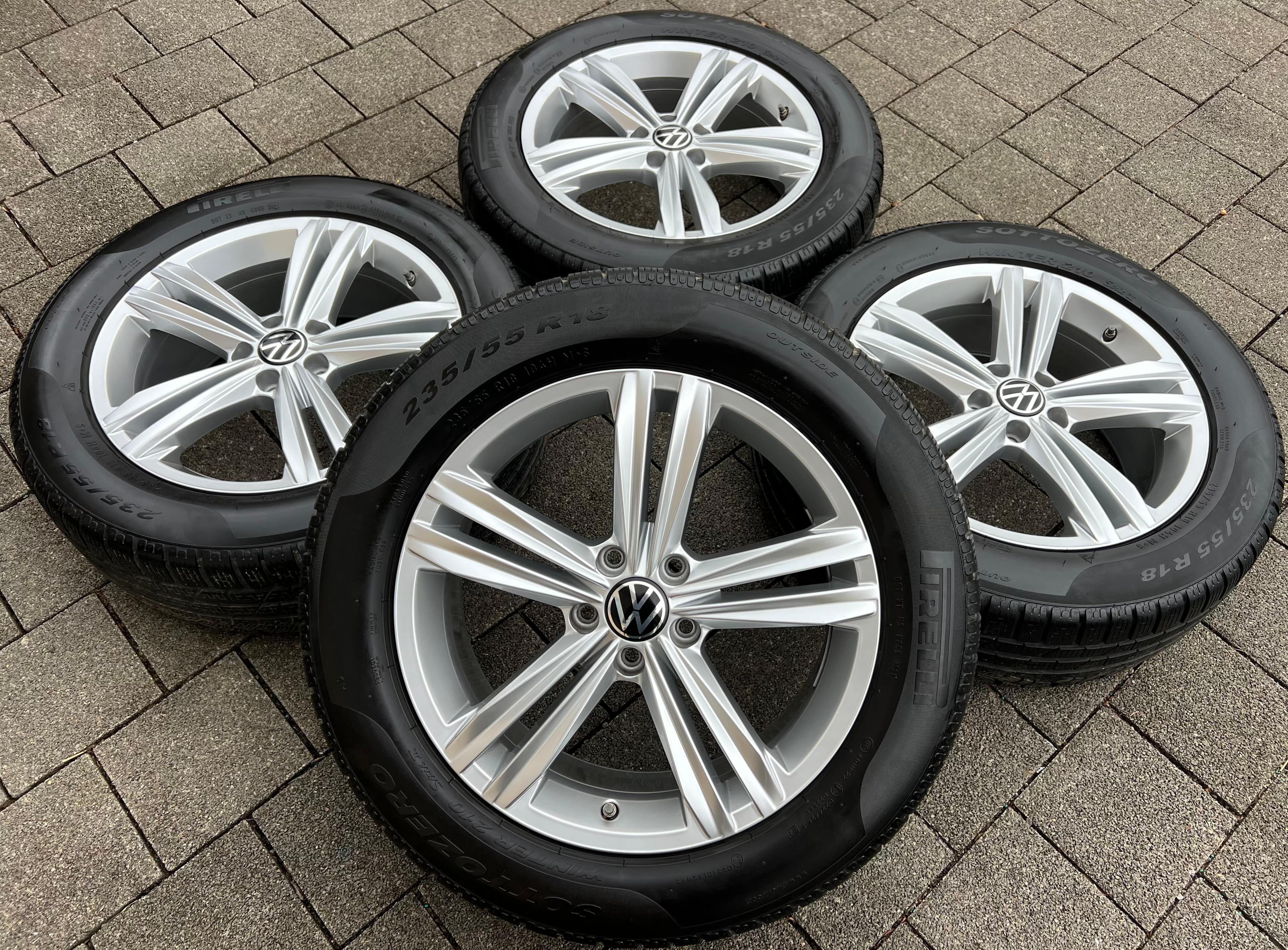 4 ORIGINAL 18" ALU WINTERRÄDER VW TIGUAN II 5NA 235/55R18 104H 5NA601025K SEBRING TOP