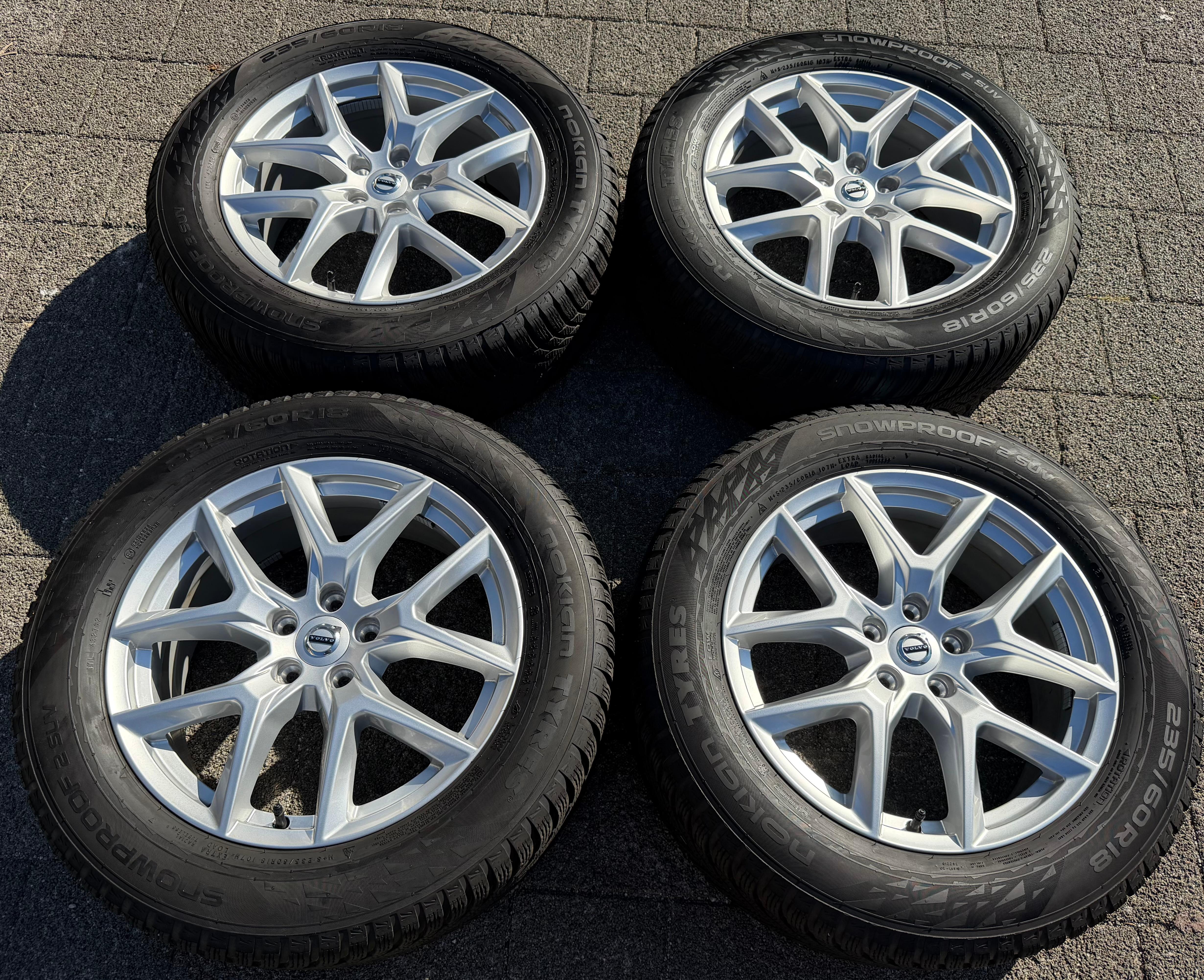 4 Original 18" Alu Winterräder Volvo XC60 II 31423851 235/60R18 107H NOKIAN 2025