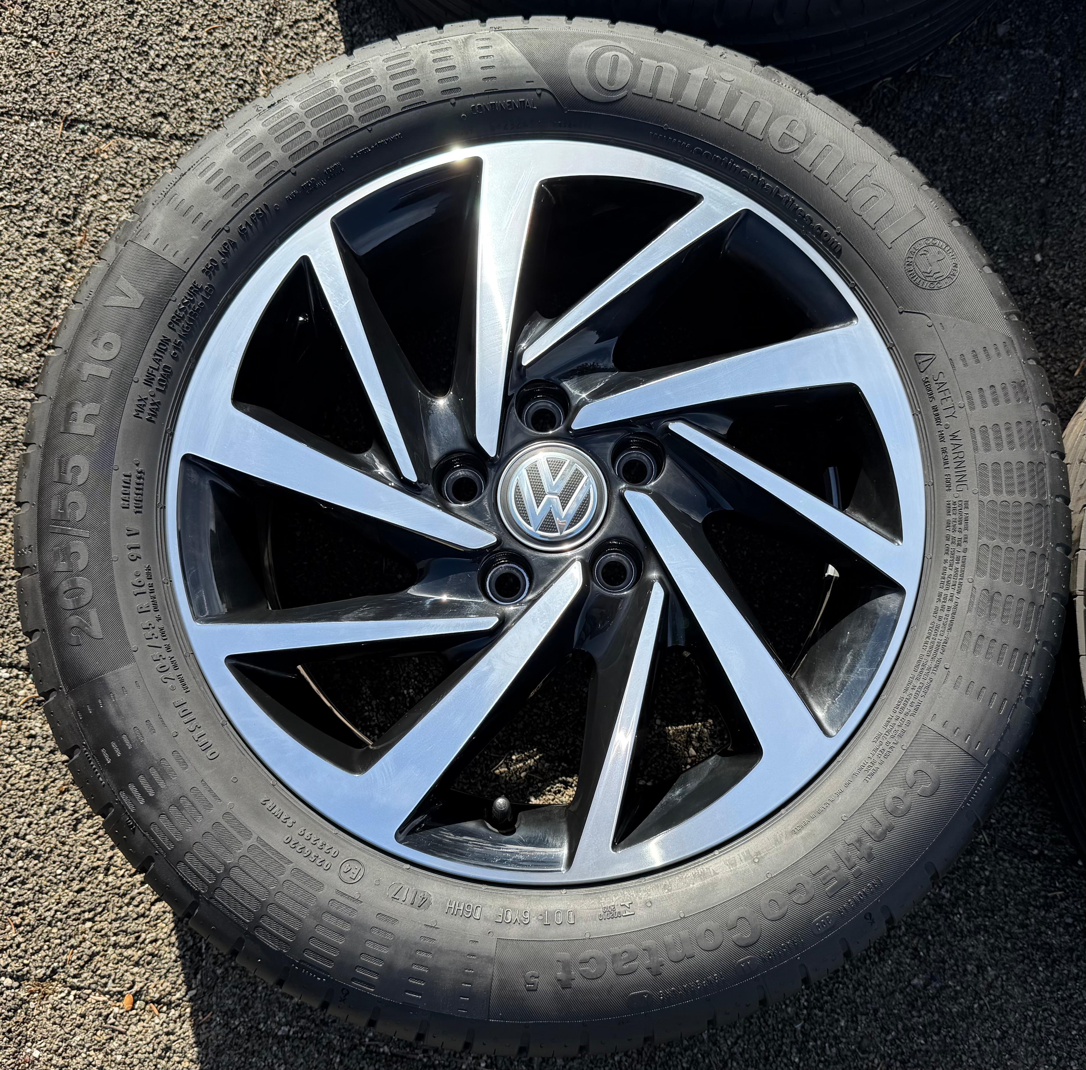 4 Original 16" Alu Sommerräder VW Golf VII 7 AU AUV 5G0601025DS Woodstock 205/55R16 91V