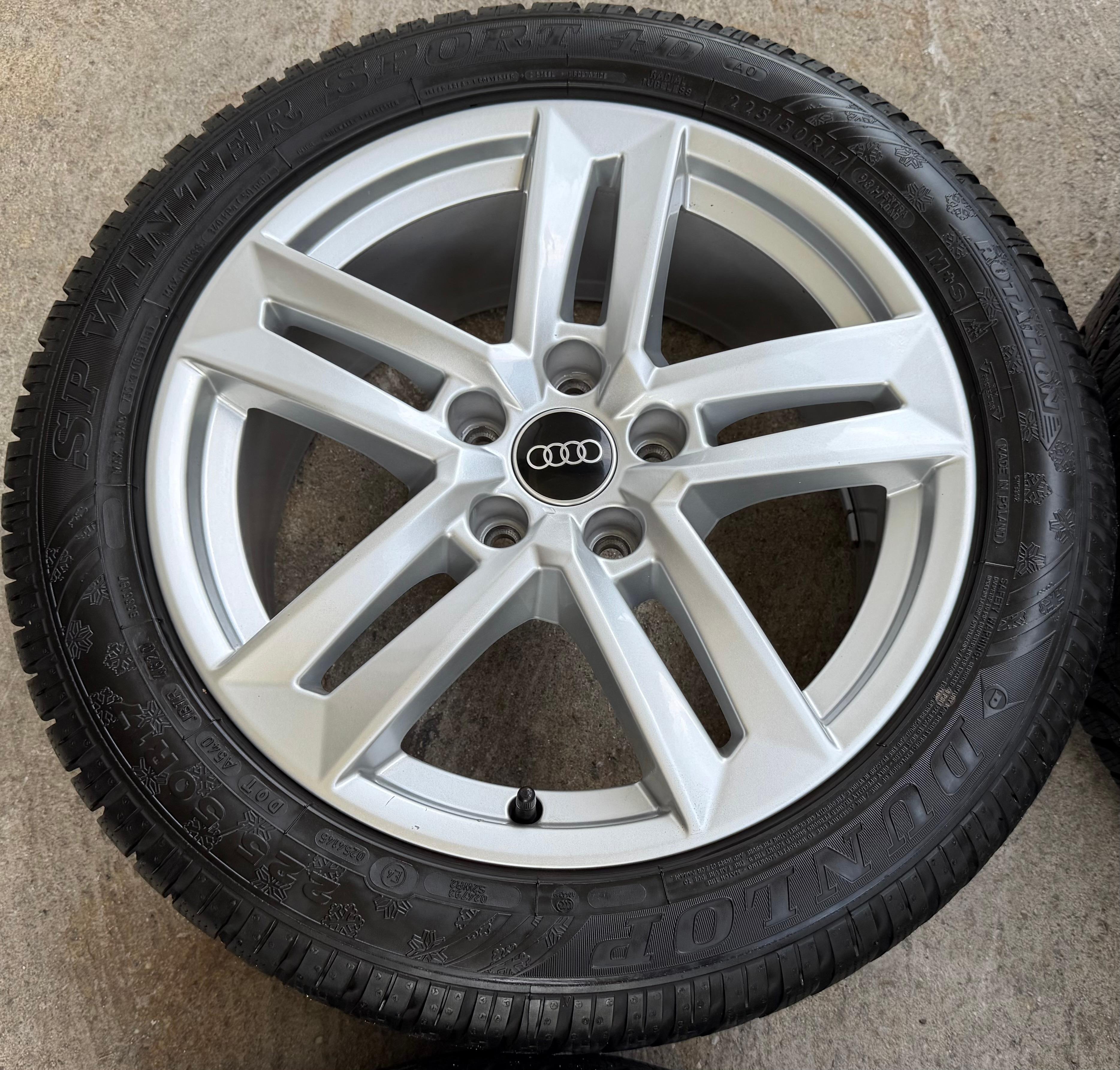 4 Original 17" Alu Winterräder Audi A4 B9 8W 8W0601025P 225/50R17 98H Dunlop
