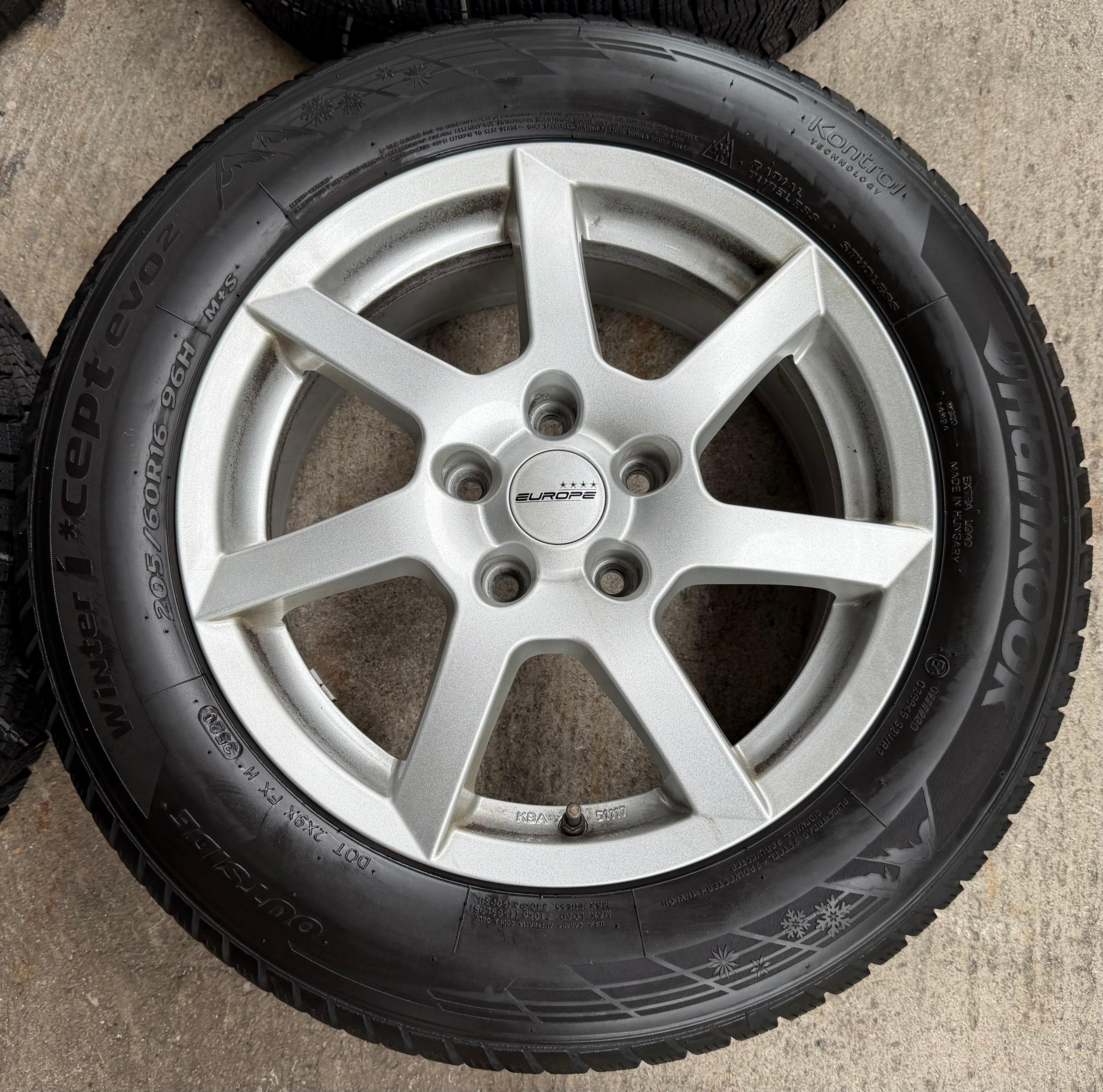 4 Alu Winterräder Audi A4 8K B8 B81 205/60R16 96H Hankook Winter