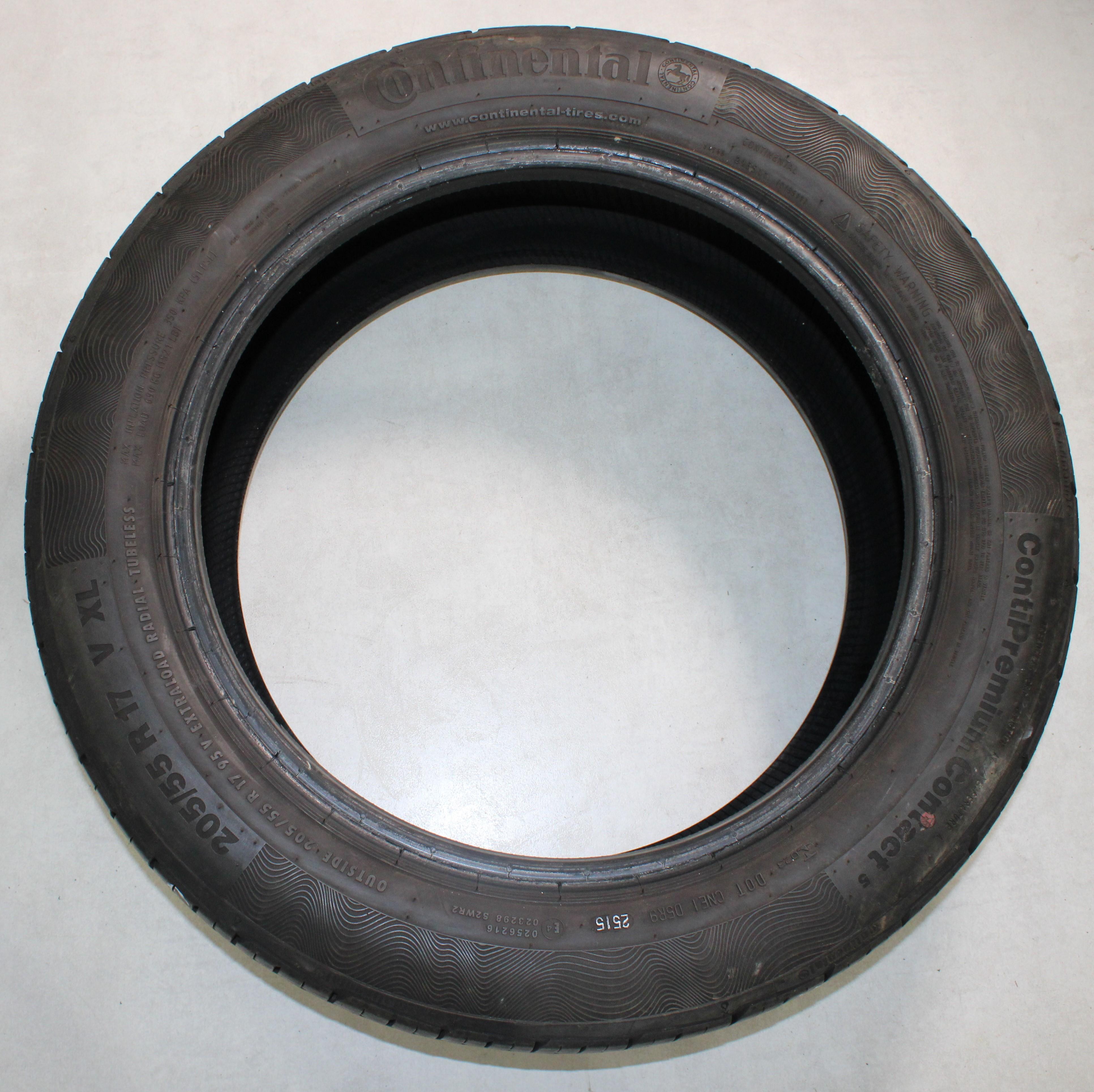 2 x 205/55R17 95V Sommerreifen Continental Premium Contact 5 6,5-7mm 2015 XL