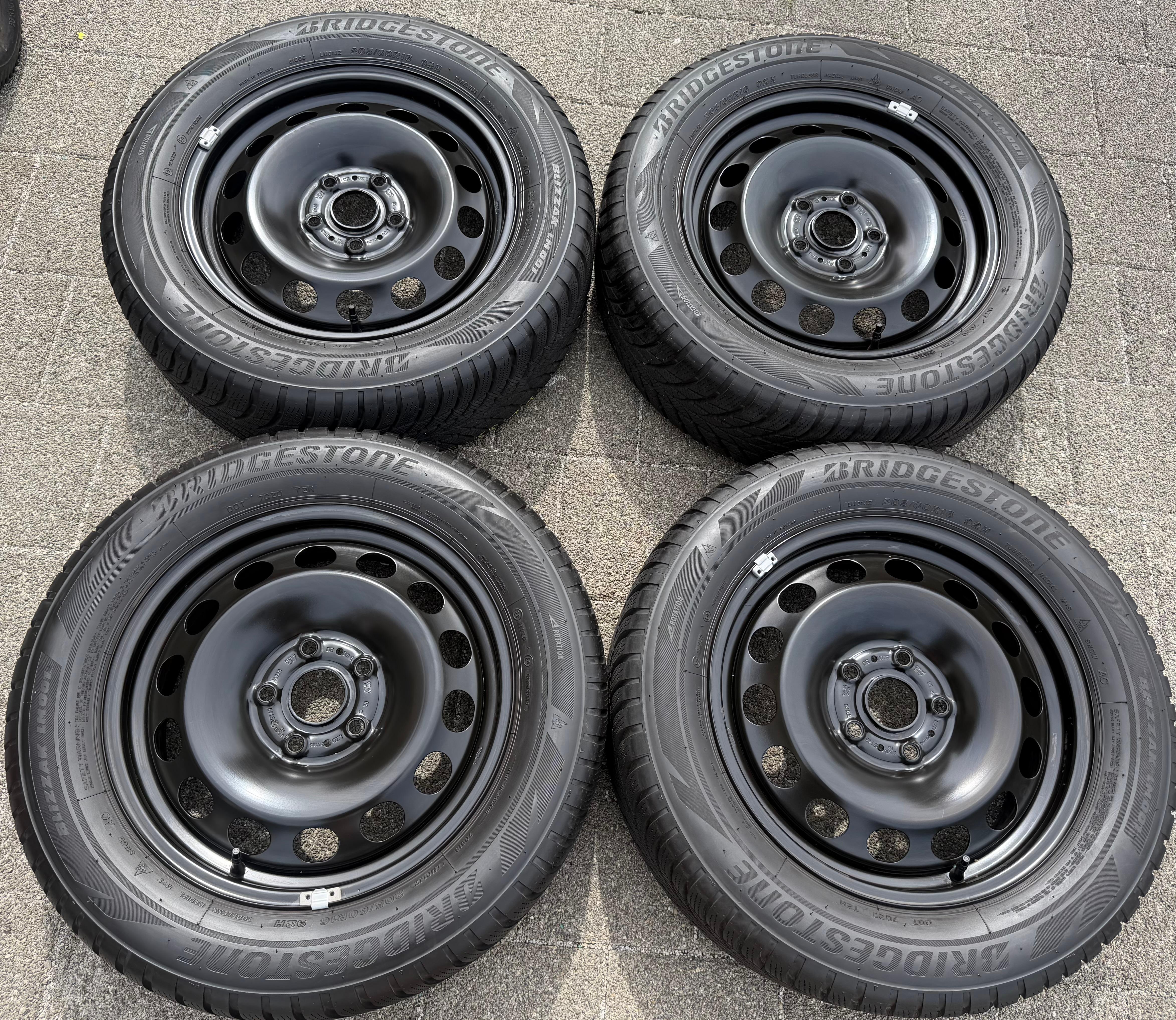 4 Winterräder Audi Q2 GA VW T-Roc 205/60R16 92H Bridgestone 5Q0601027AM