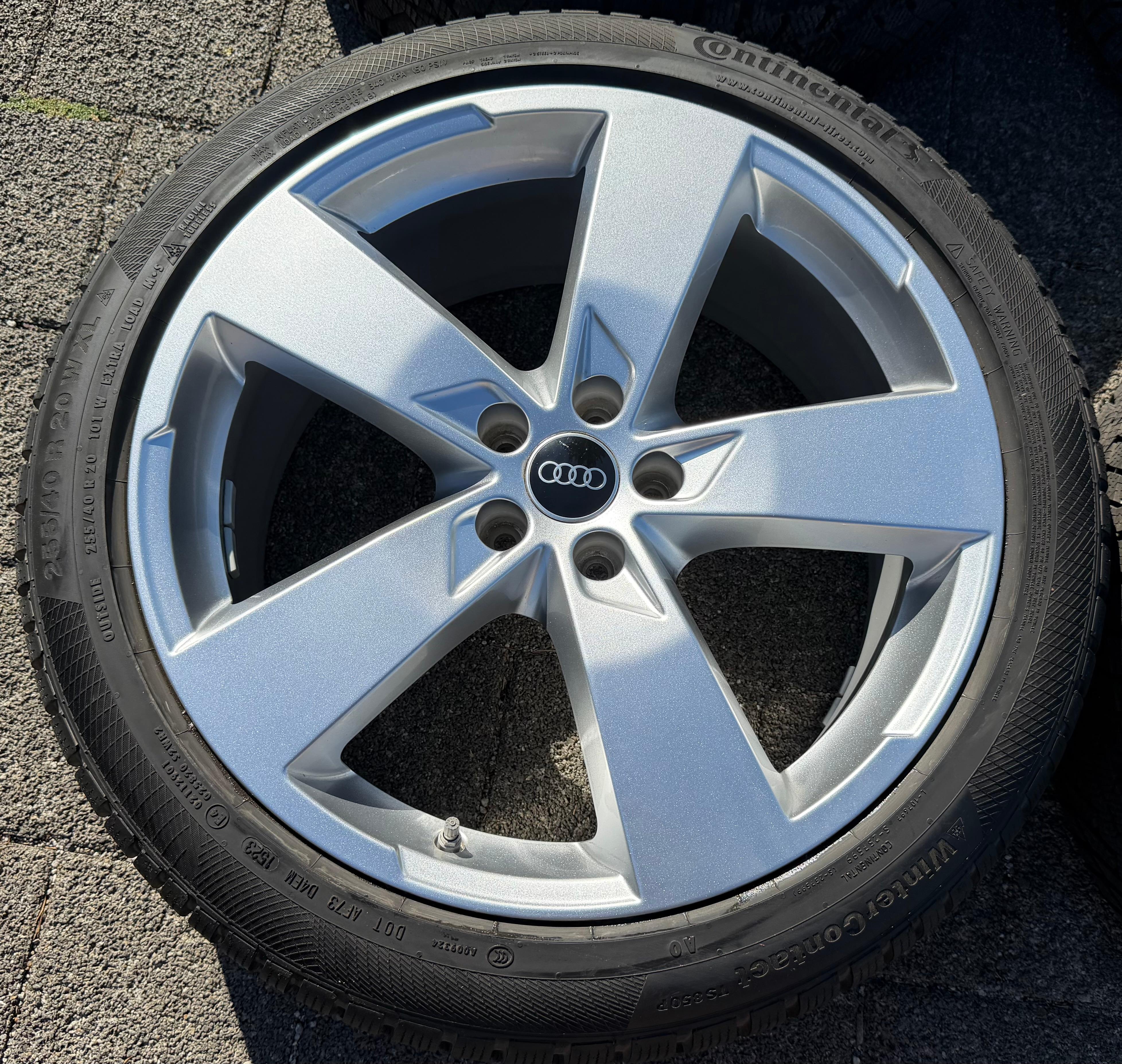 4 Original 20" Alu Winterräder Audi A6 S6 C8 F2 4K0601025K 2022 255/40R20 101W Continental