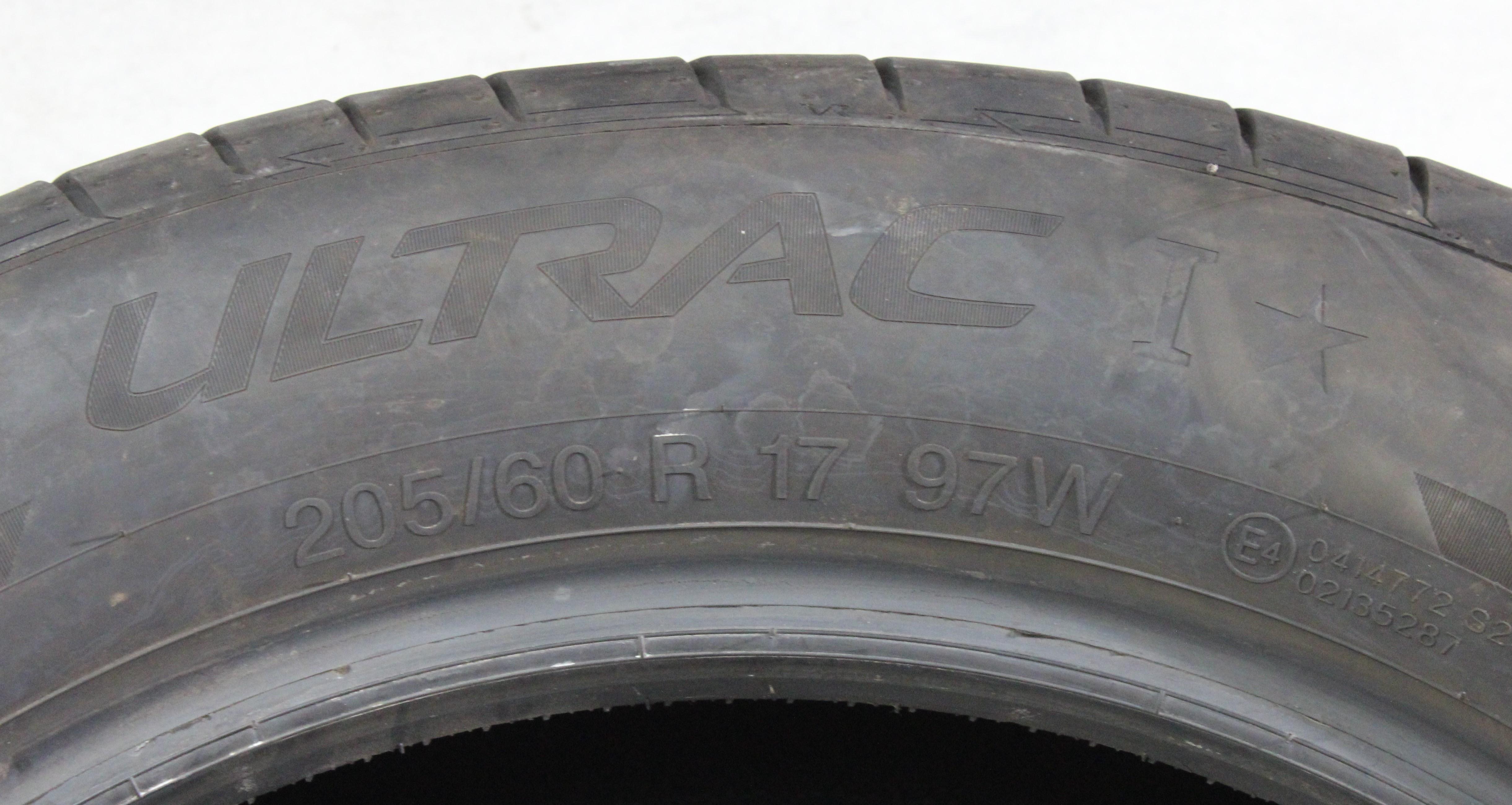 1 neumático de verano 205/60R17 97W Vredestein Ultrac 1* 5,5 mm 2025