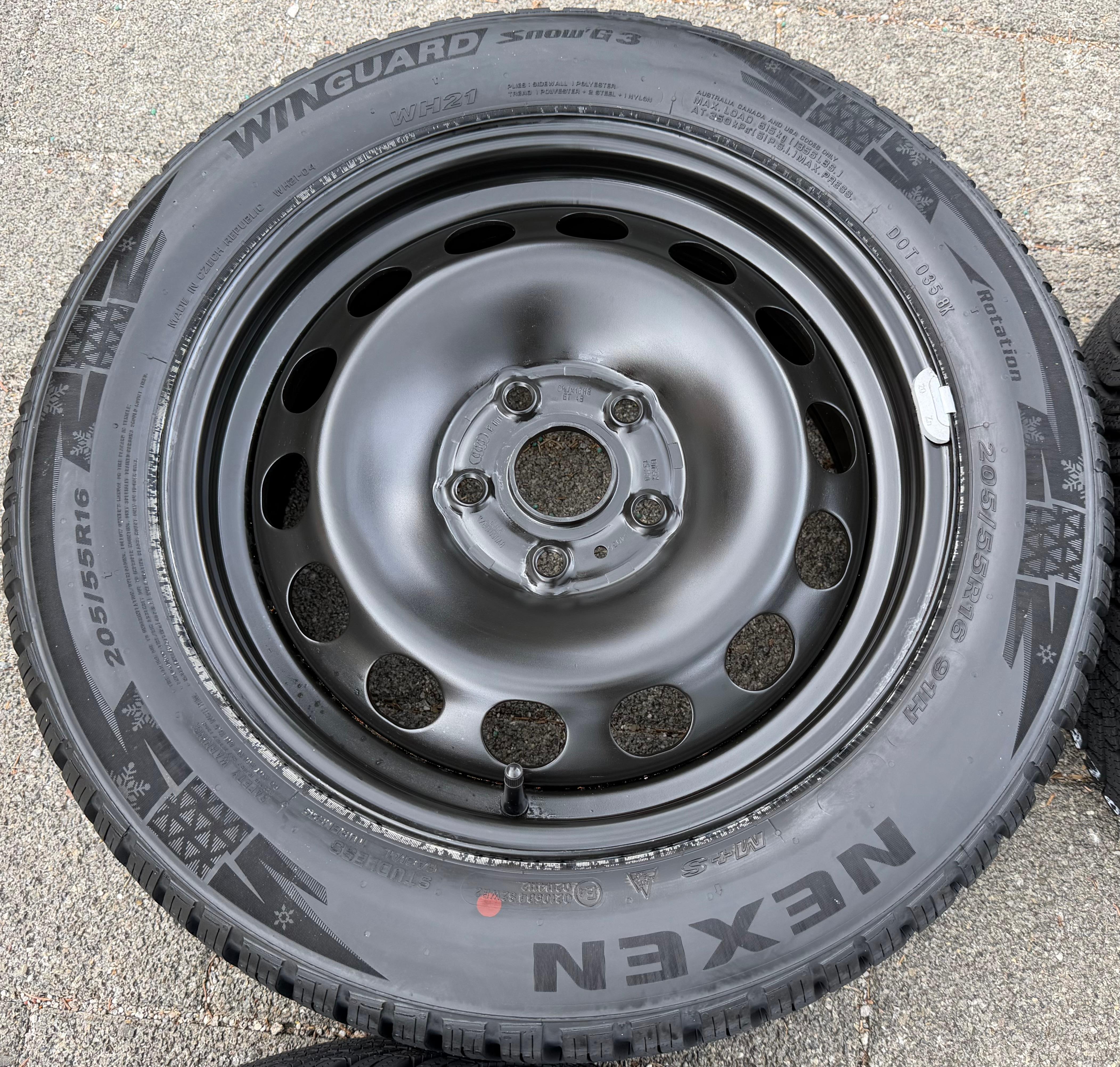 4 Winterräder Audi A3 8V Sportback Cabrio  205/55R16 91H Nexen 8V0601027A NEU