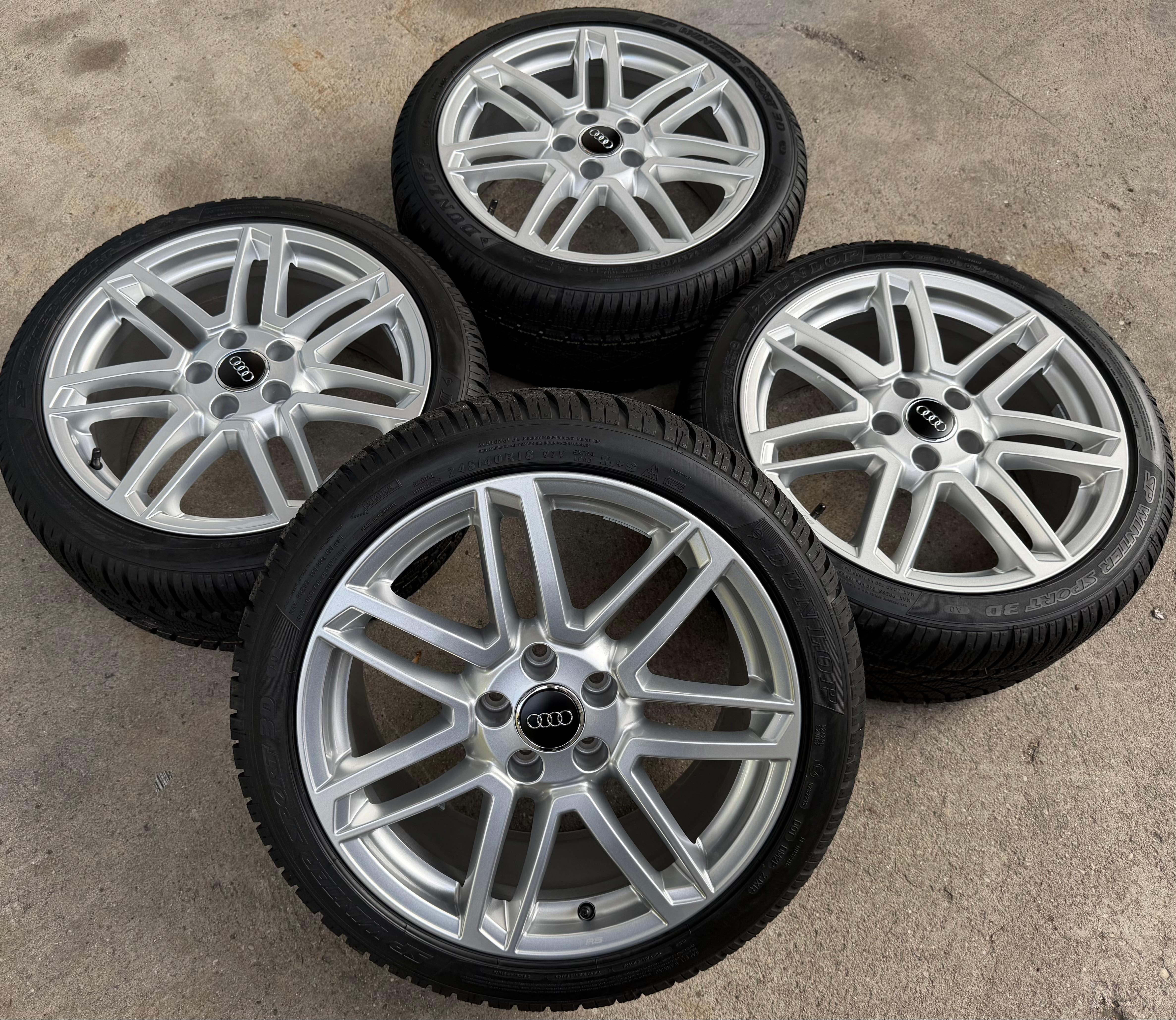 4 Original 18" Alu Winterräder Audi TT TTS 8S 8S0601025M 245/40R18 97V Dunlop