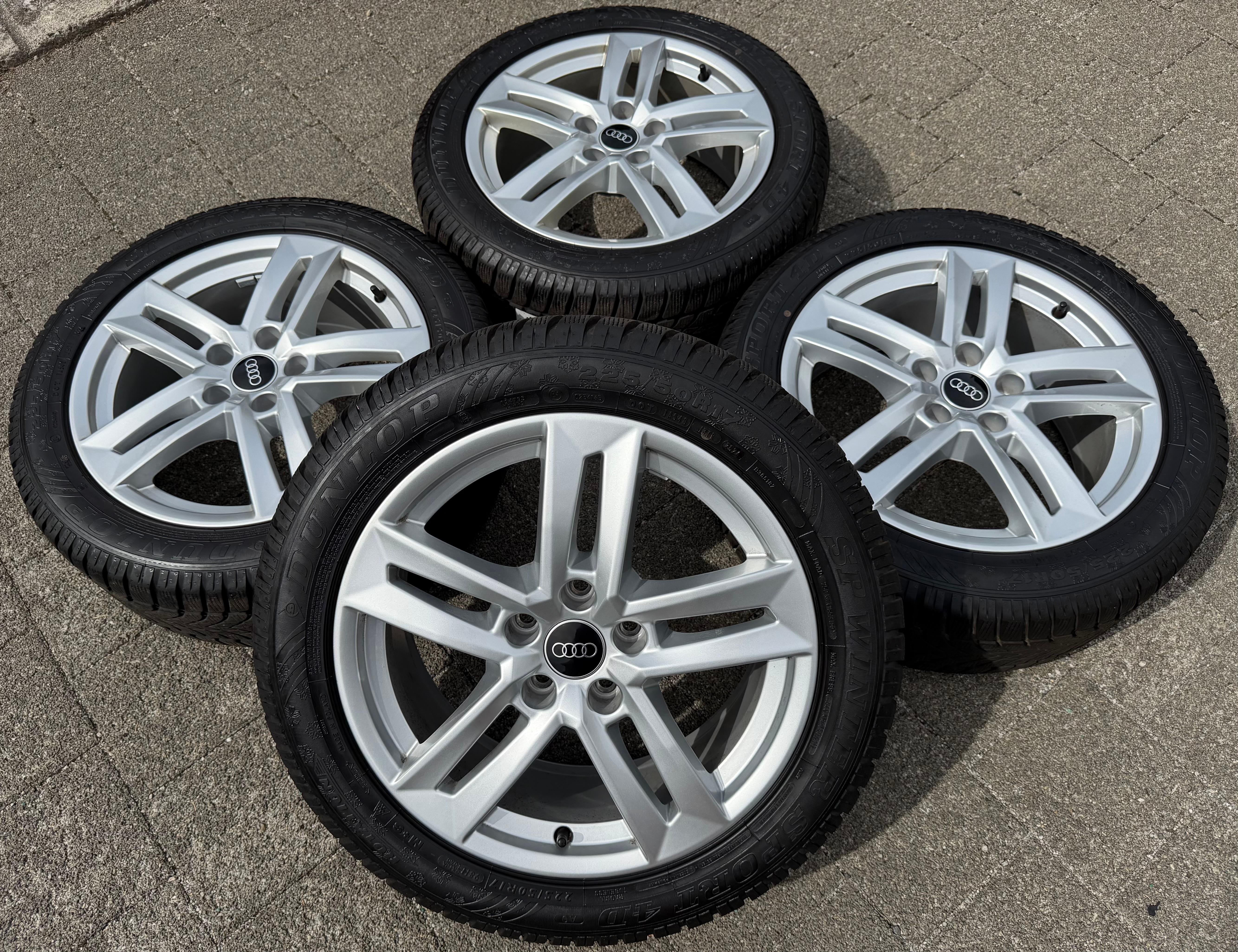 4 Original 17" Alu Winterräder Audi A4 B9 8W 8W0601025P 225/50R17 98H Dunlop 2024