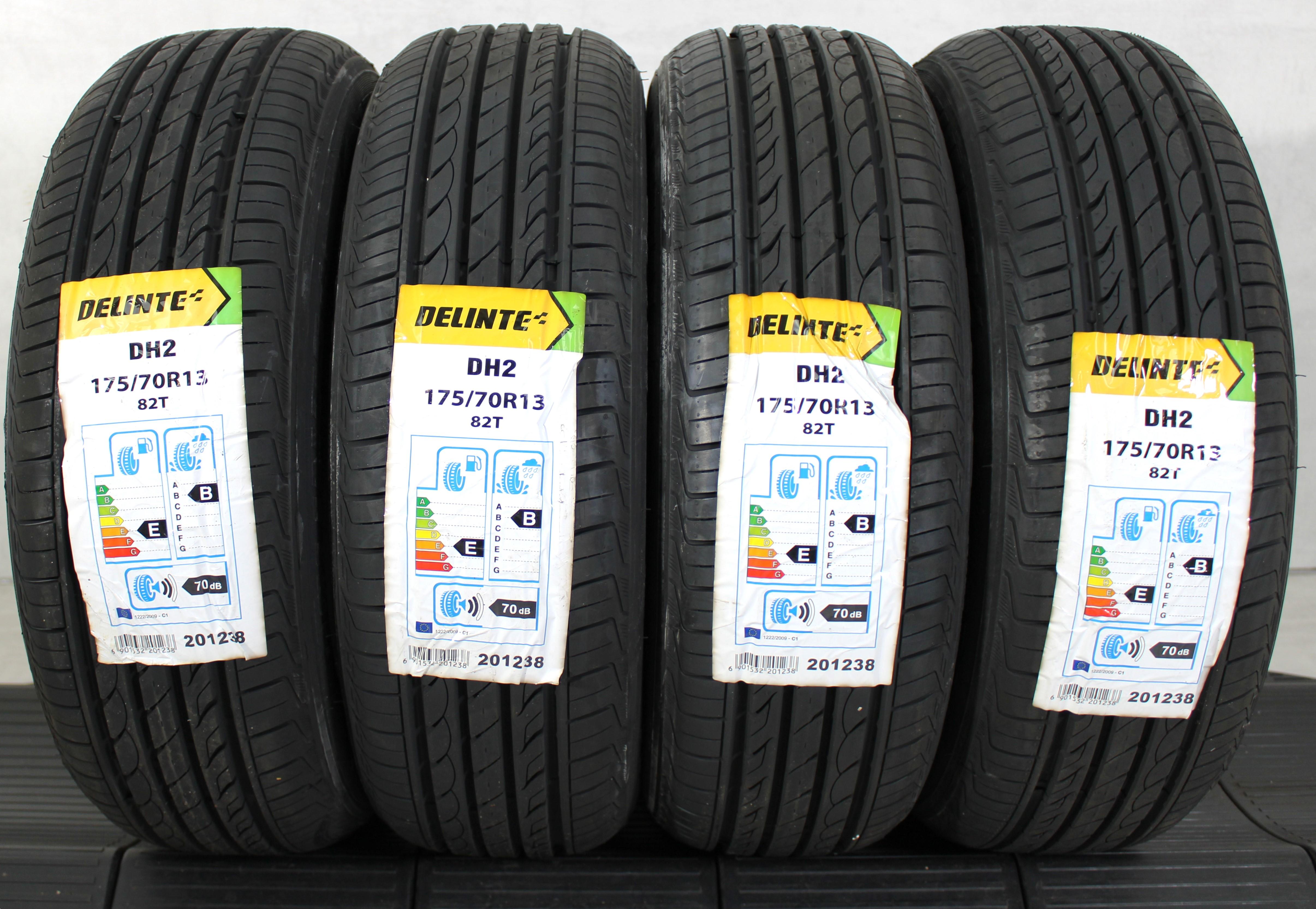 4 x 175/70R13 82T Delinte DH2 neumáticos de verano NUEVO 2018