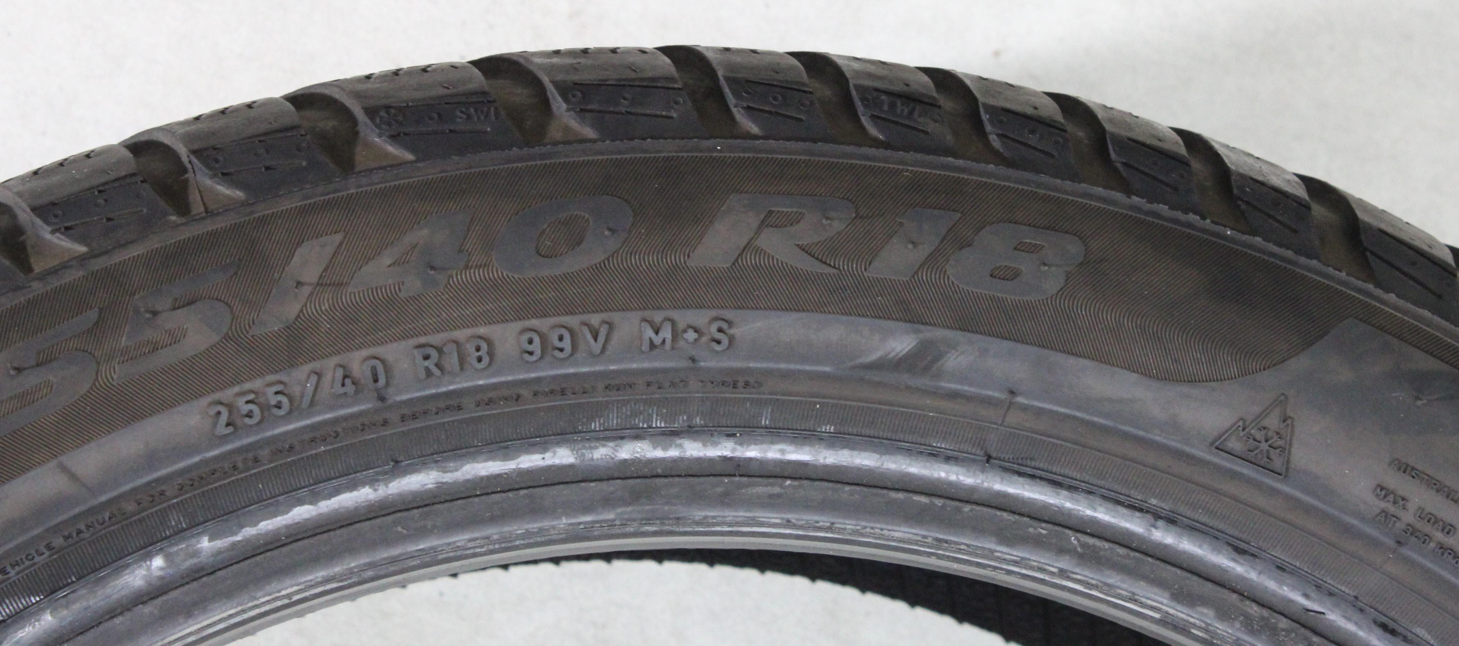 2 x 225/45R18 95V 2 x 255/40R18 99V Winterreifen Pirelli Sottozero 3 * Runflat 5,5-6mm 2024 XL