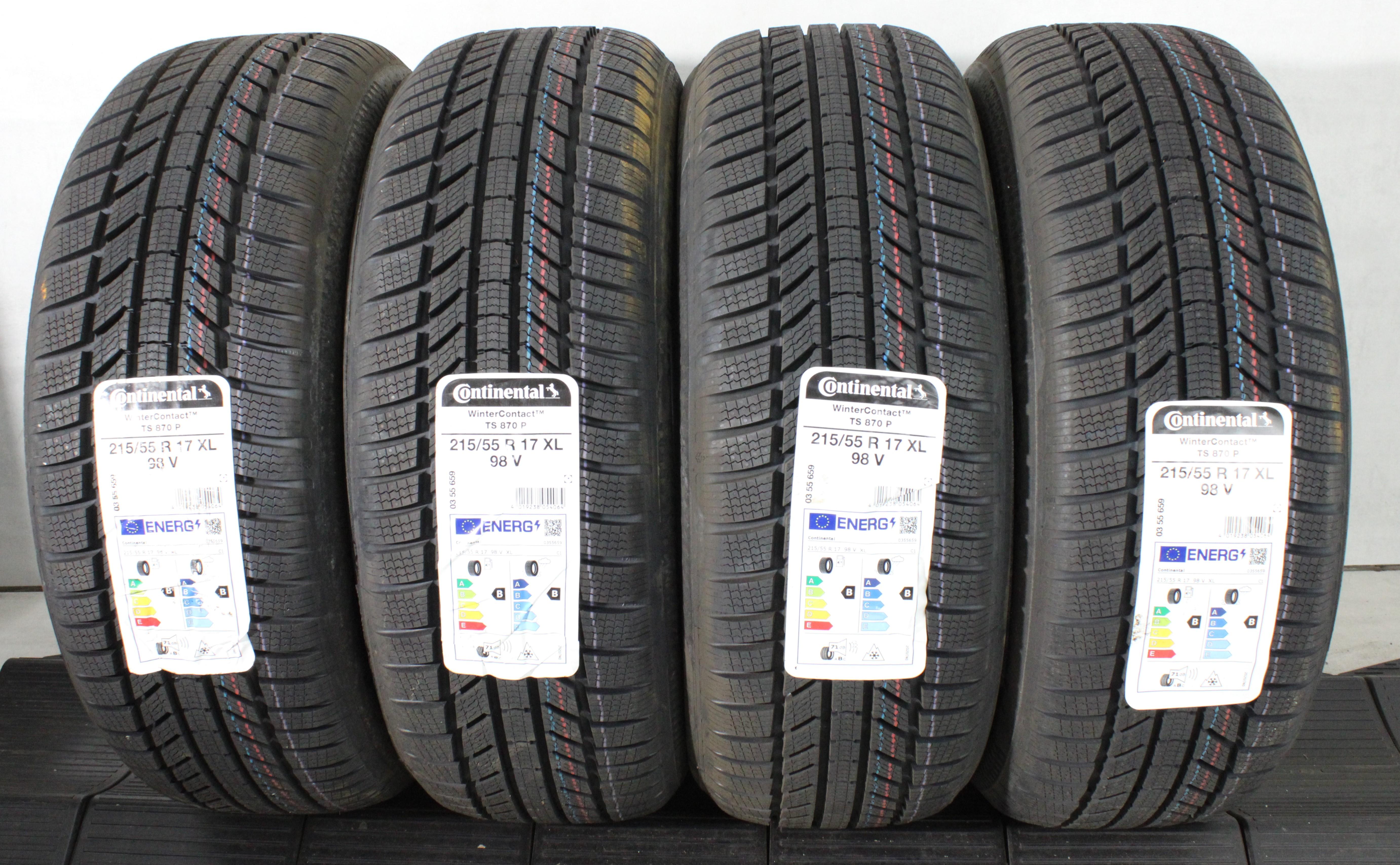 4 x 215/55R17 98V XL Winterreifen Continental Winter Contact TS870P 2022 NEU