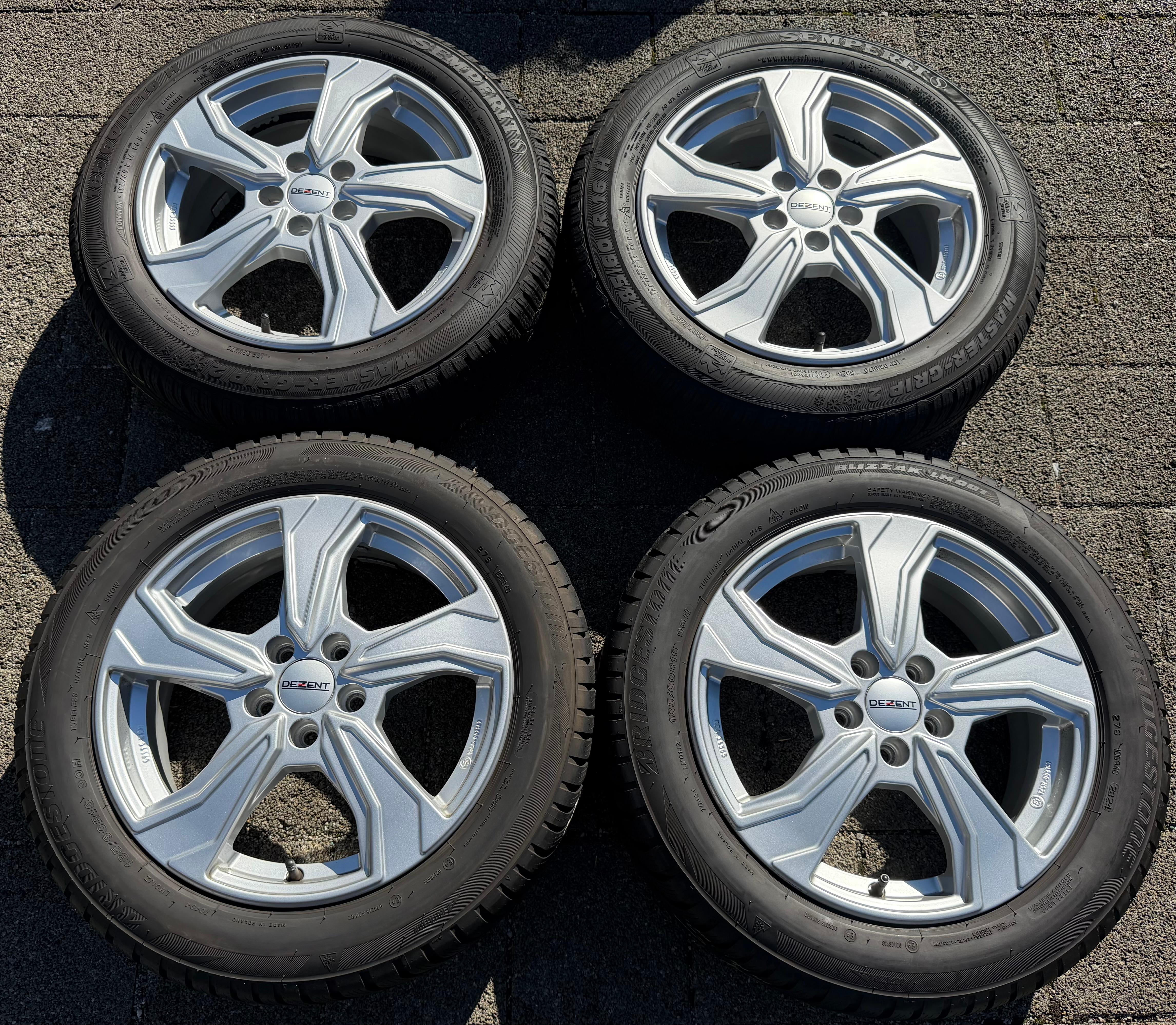 4 roues hiver en alliage Seat Arona Ibiza KJ Skoda Fabia PJ VW Polo AW 185/60R16 86H