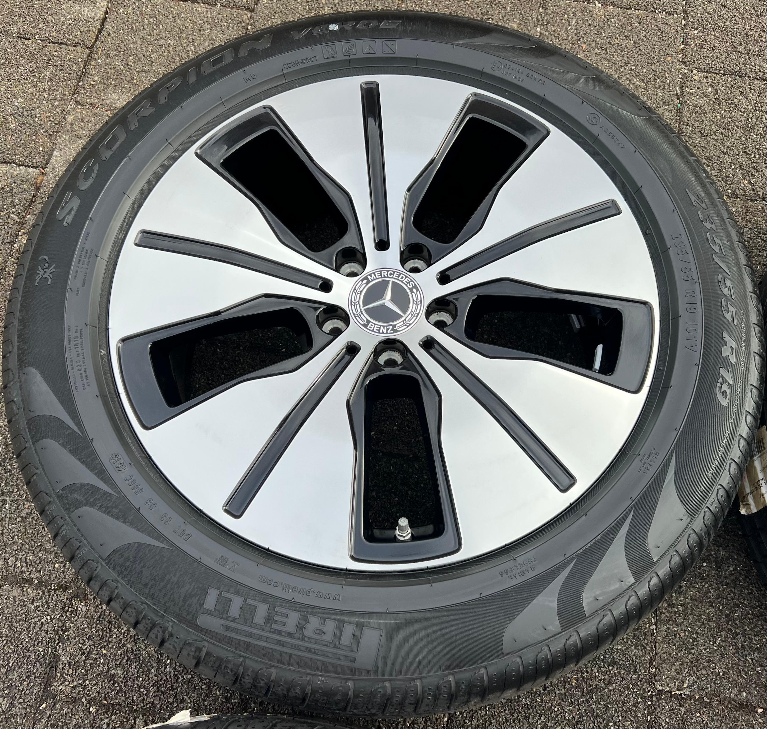 4 ORIGINAL 19" ALU SOMMERRÄDER MERCEDES EQC N293 235/55R19 101V A2934011200 NEU