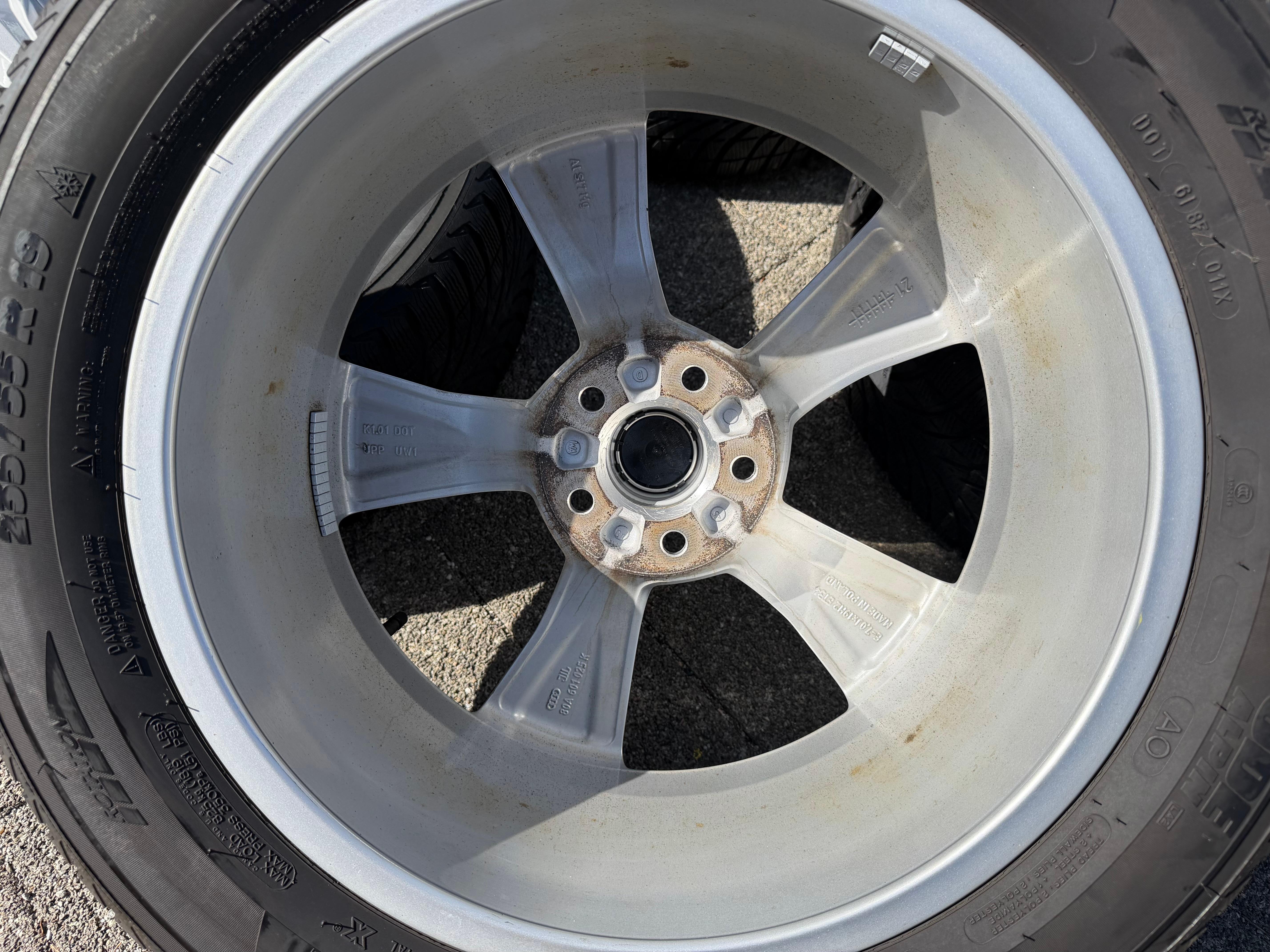 4 ruedas de invierno de aluminio originales de 19" para Audi Q5 SQ5 FY 80A601025K 235/55R19 101H Michelin 2021