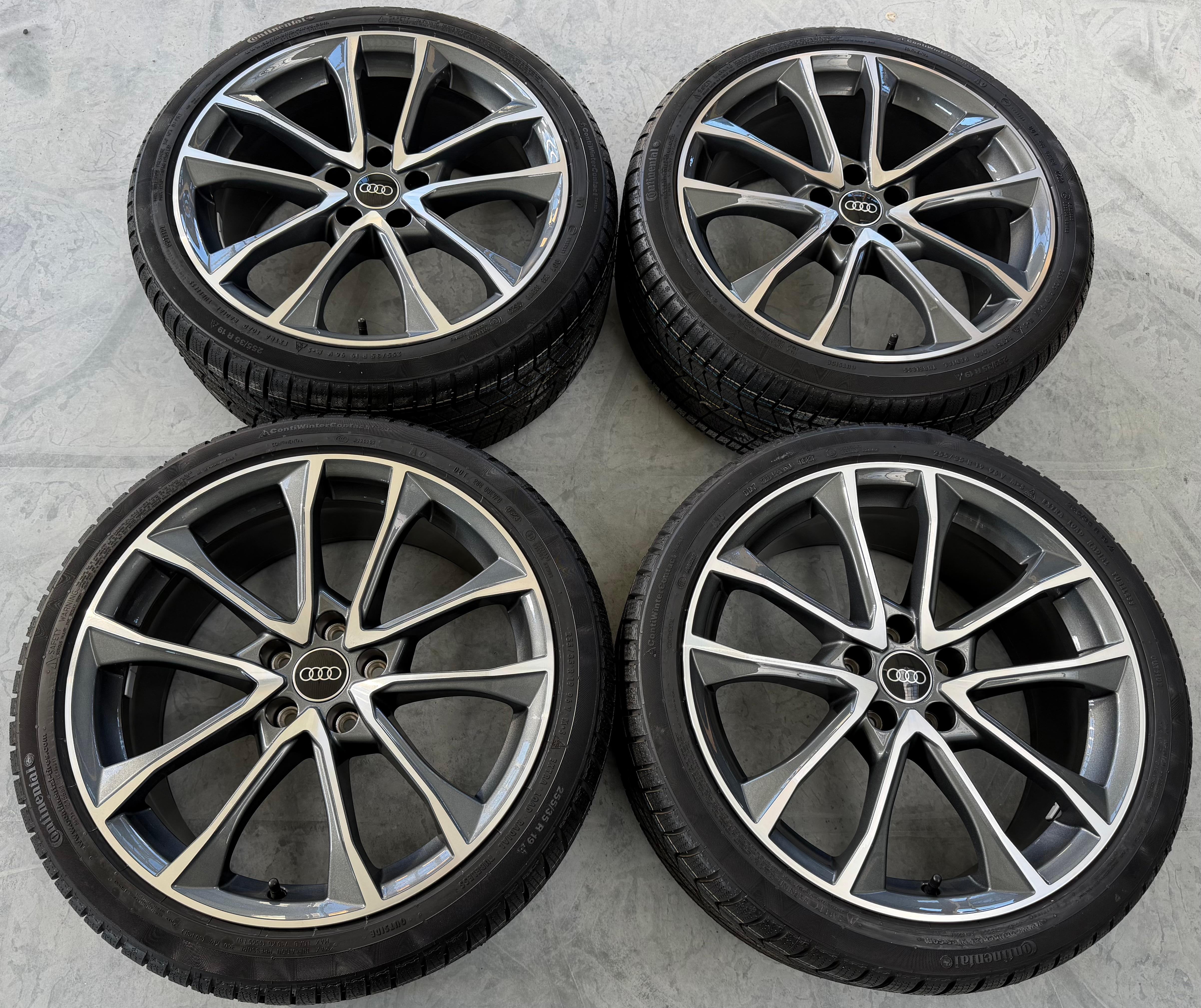 4 Original 19" Alu Winterräder Audi A4 S4 8W B9 8W0601025BF 255/35R19 96V NEU