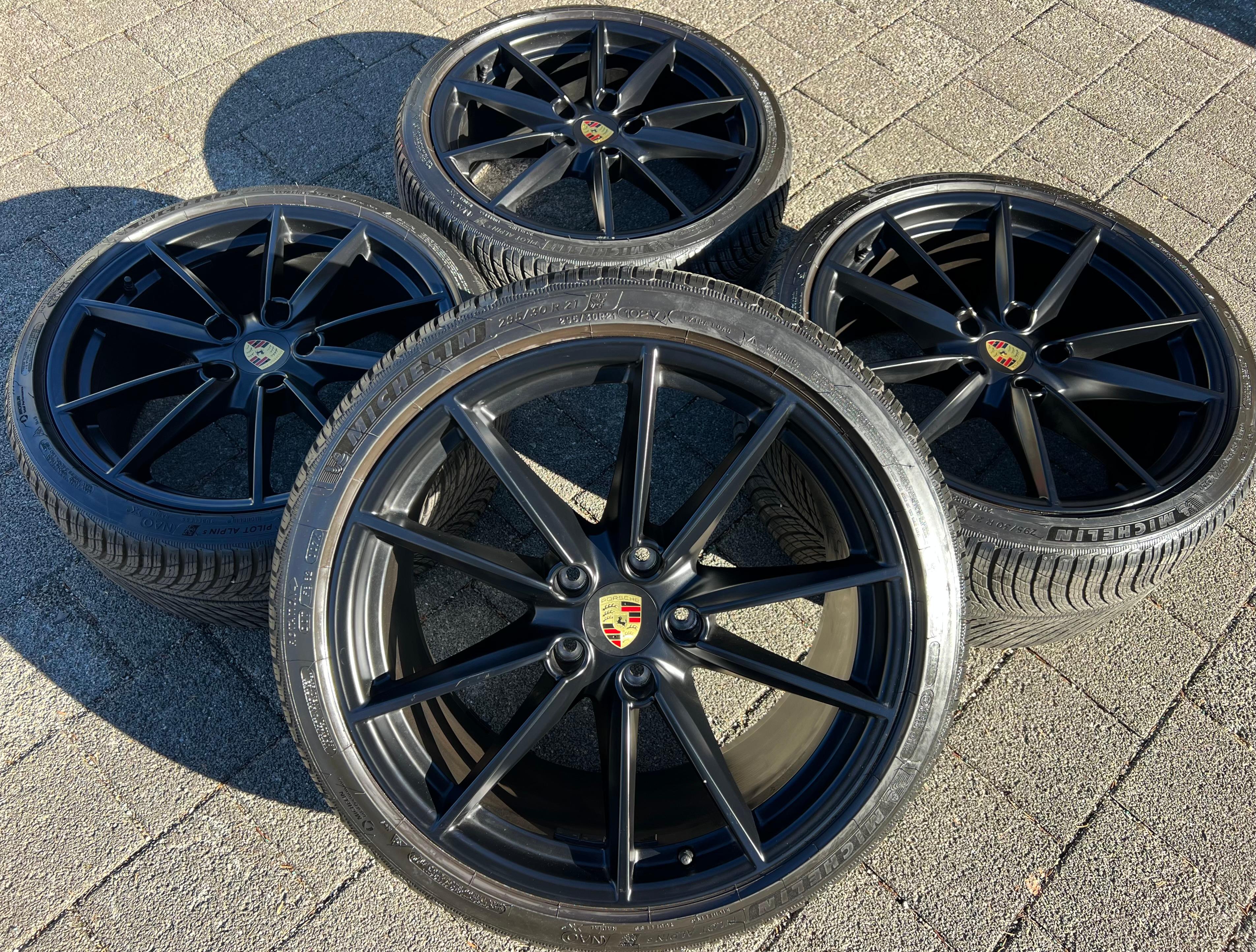 4 ORIGINAL 20" 21" ALU WINTERRÄDER PORSCHE 911 992 992601025C 992601025D SCHWARZ RDKS