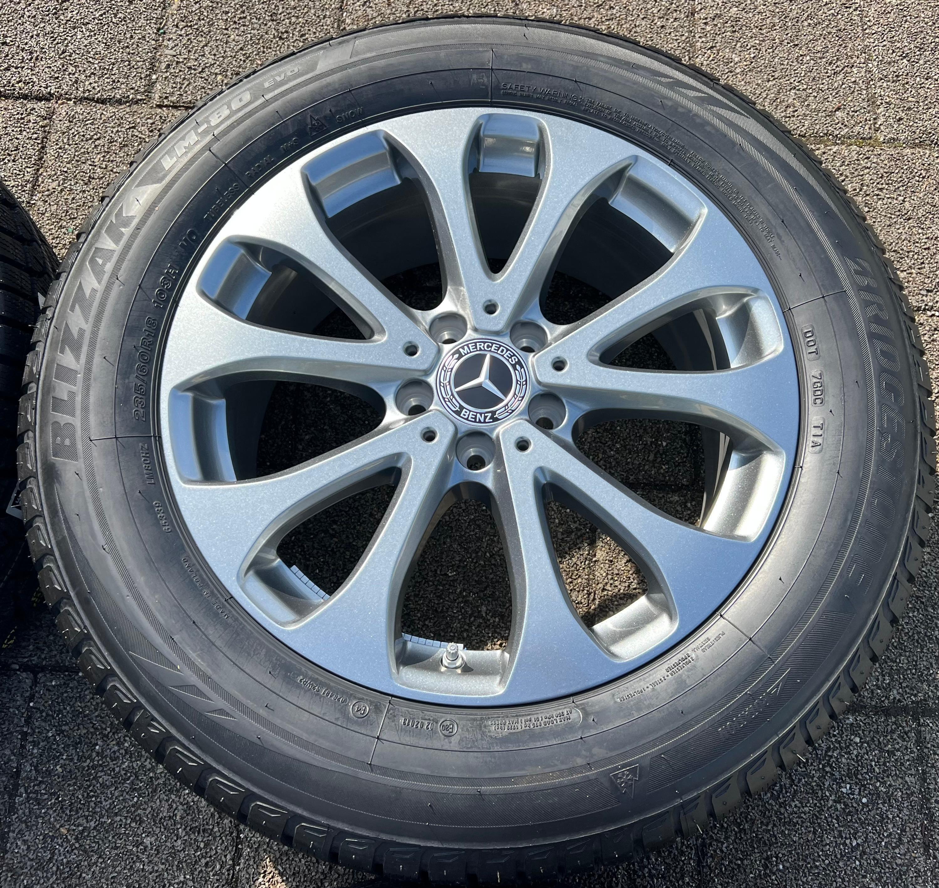 4 LLANTAS DE ALEACIÓN ORIGINALES DE 18" PARA INVIERNO MERCEDES BENZ GLC X253 W253 A2534011500 235/60R18