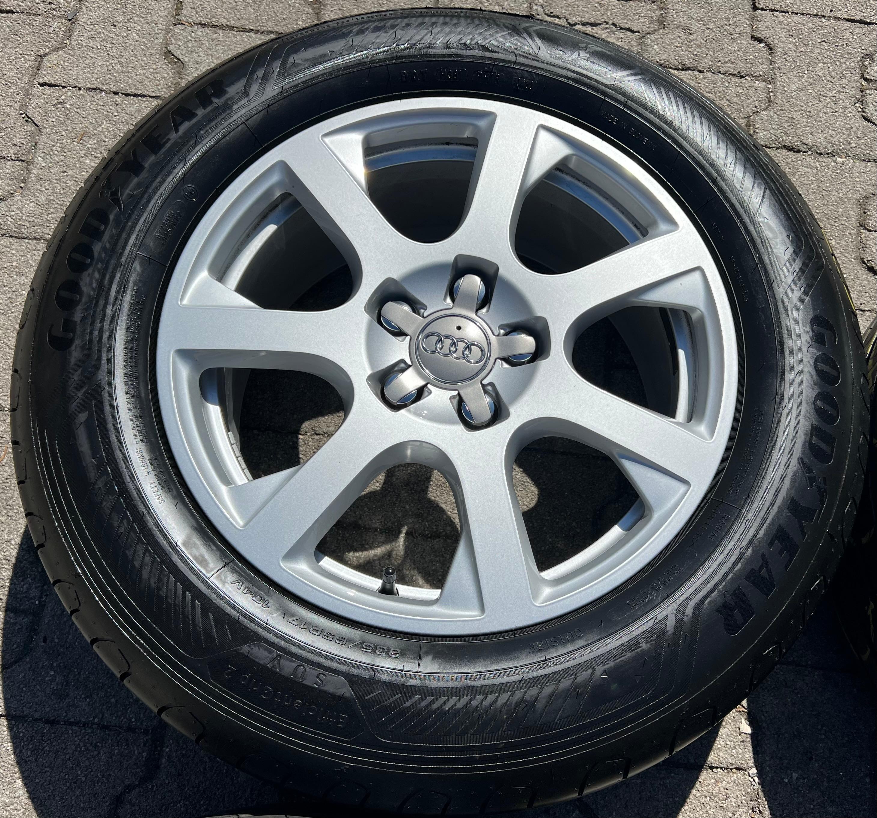 4 ROUES D'ÉTÉ ORIGINALES 17" ALU AUDI Q5 8R 235/65R17 104V GOODYEAR 2022 FRANCO DOMICILE
