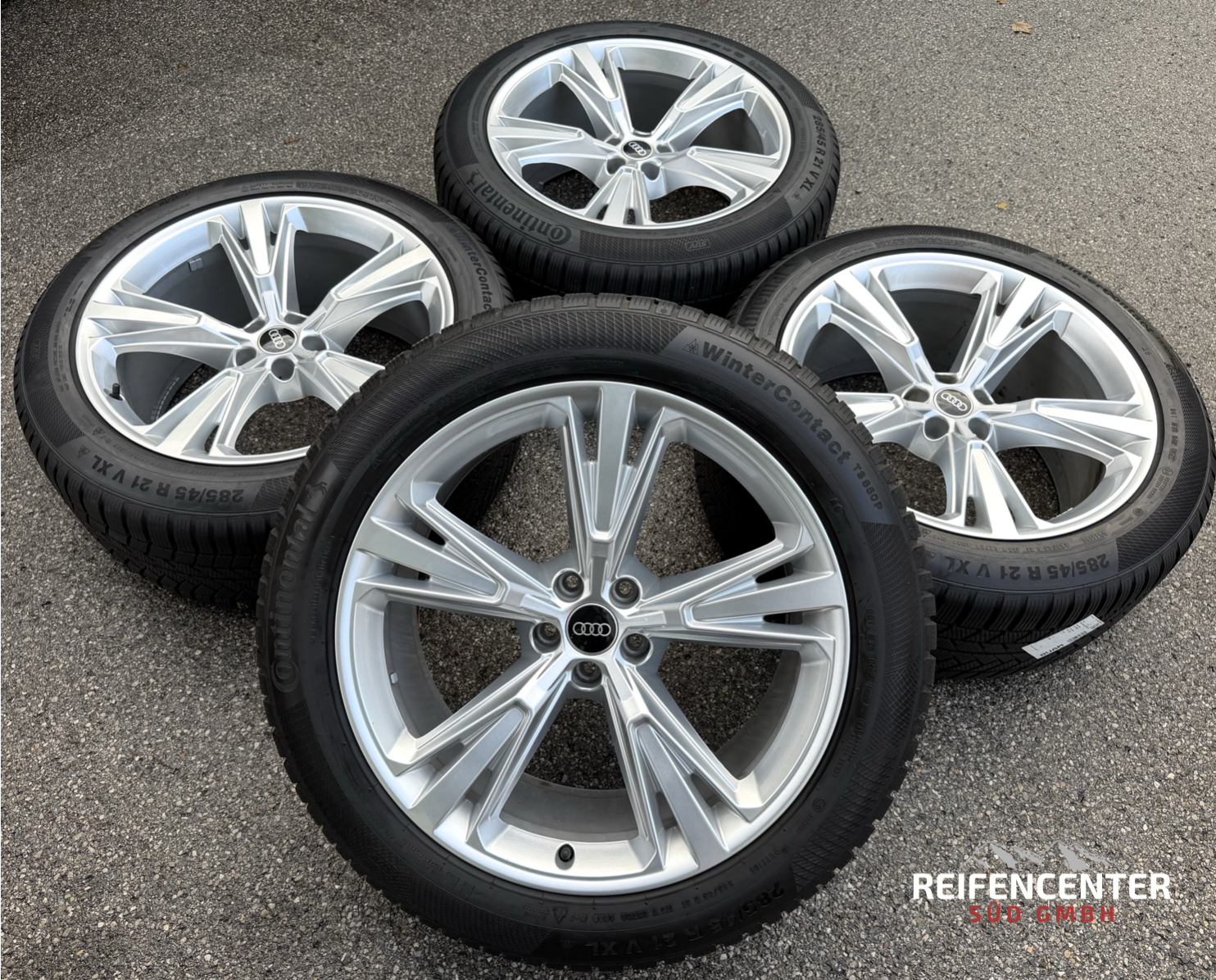 4 ruedas de invierno de aleación originales de 21" para Audi Q8 SQ8 4M 4M8601025H 285/45R21 113V Continental