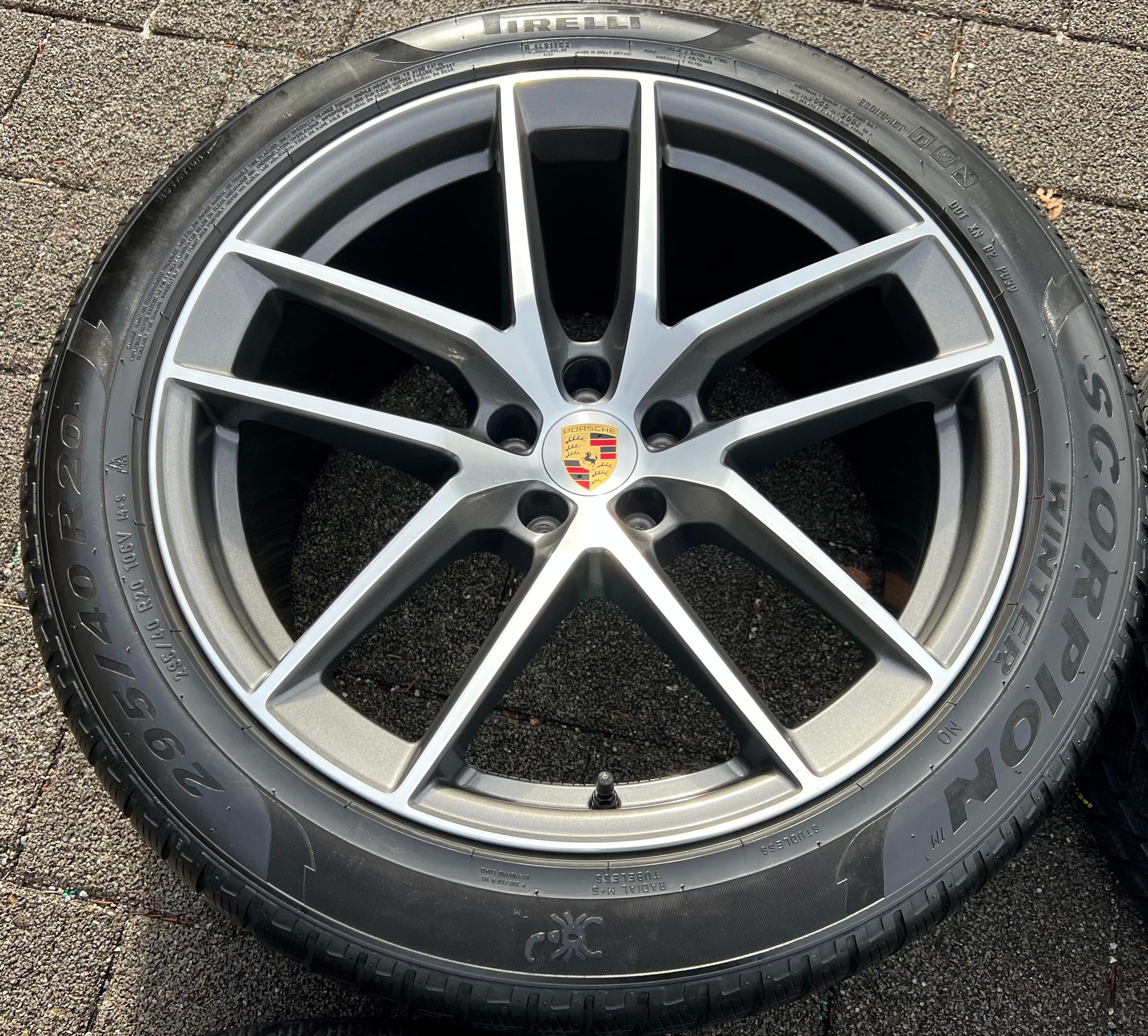 4 ORIGINAL 20" ALU WINTERRÄDER PORSCHE MACAN 265/45R20 104V 295/40R20 106V RDKS