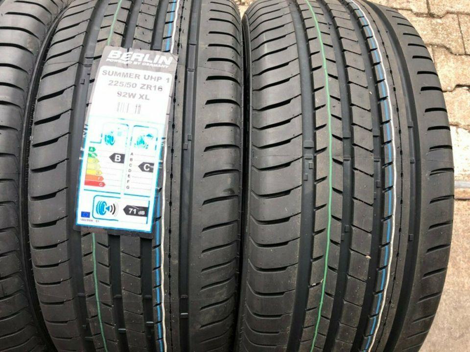 4X 225/50R16 92W BERLIN TIRES SUMMER UHP1 SOMMERREIFEN NEU