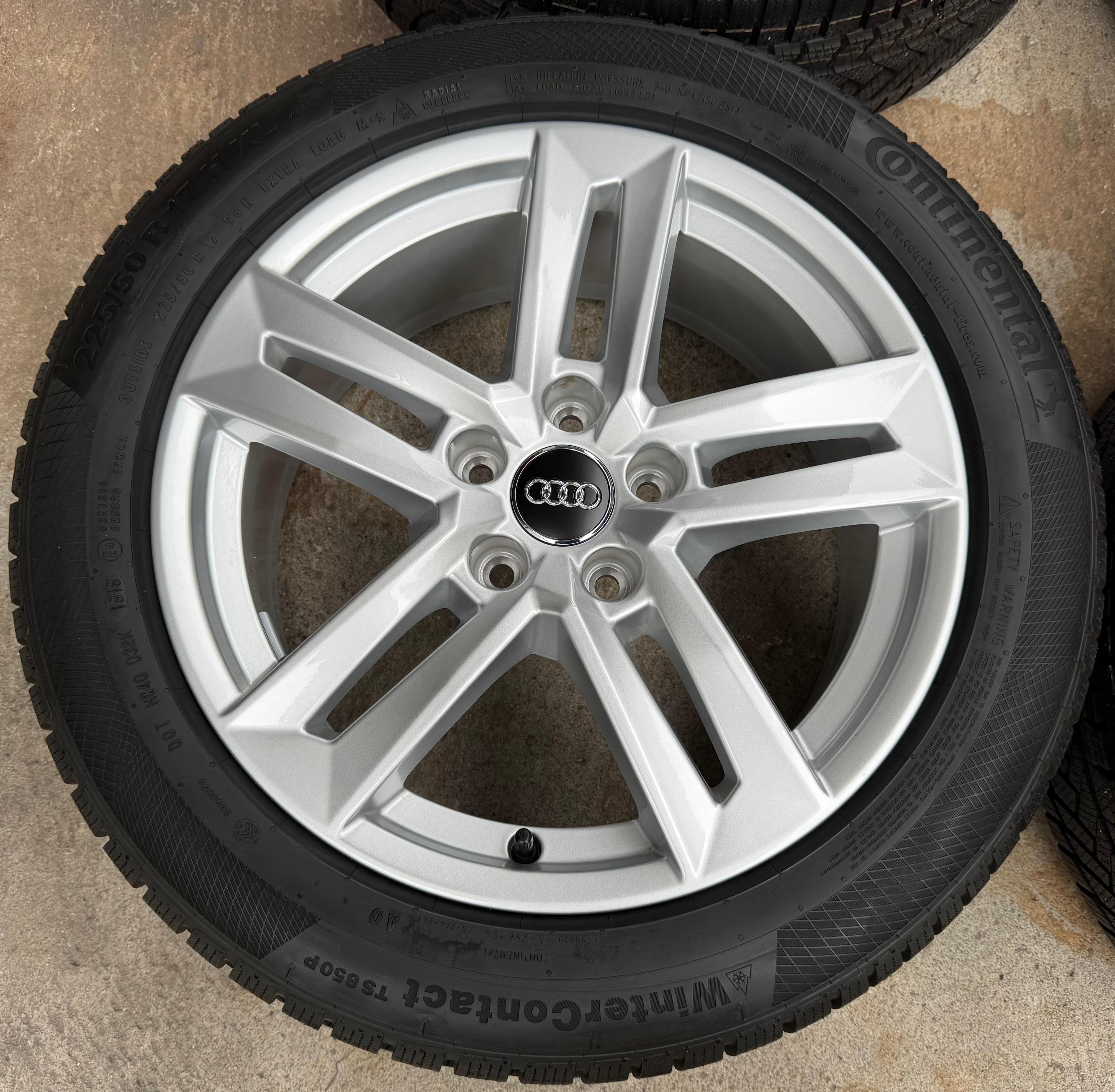 4 Original 17" Alu Winterräder Audi A4 B9 8W 8W0601025P 225/50R17 98H Continental