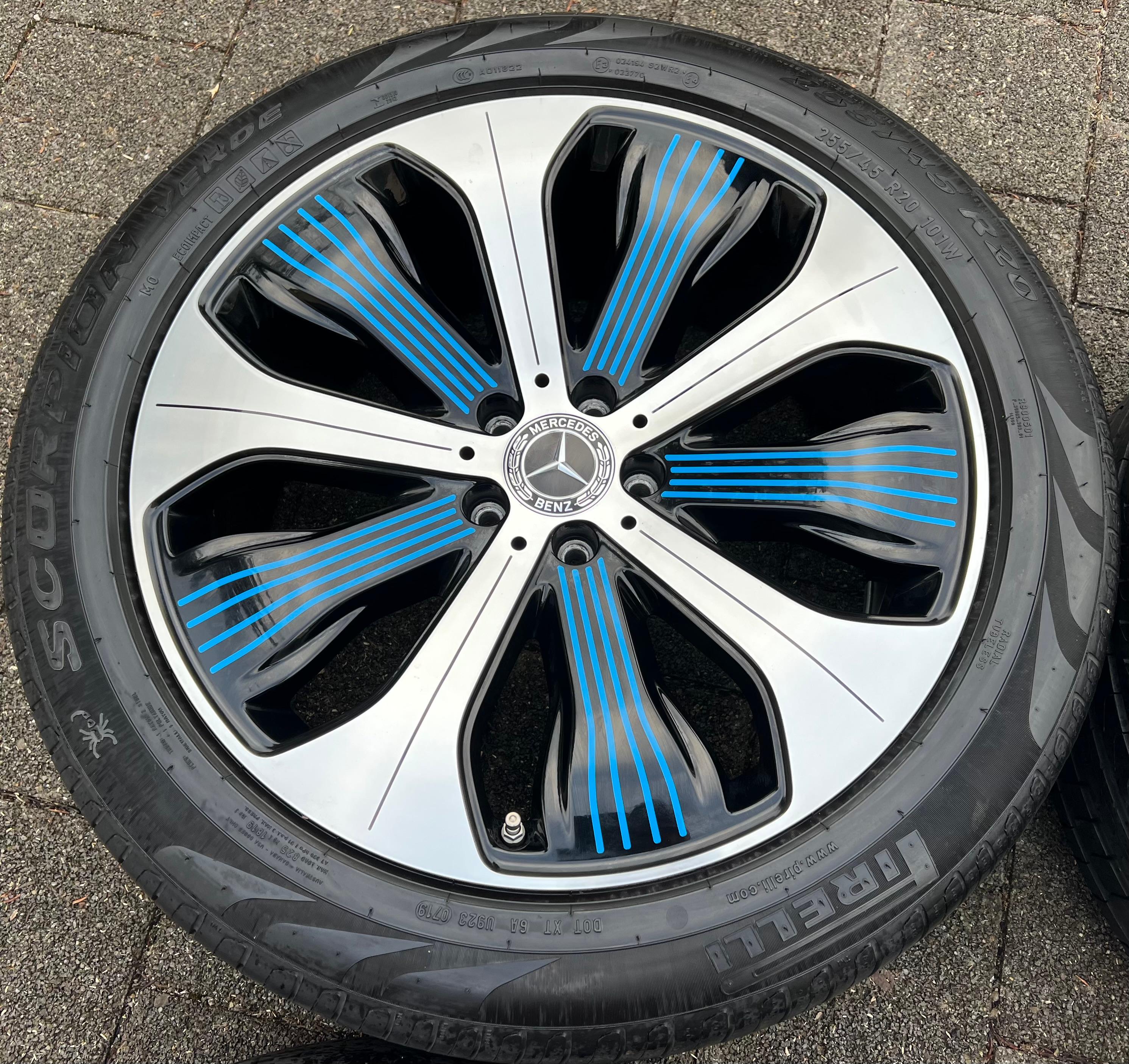 4 ROUES D'ÉTÉ ORIGINALES 20" EN ALUMINIUM MERCEDES BENZ EQC N293 A2934010300 A2934010500 FRANCO DOMICILE