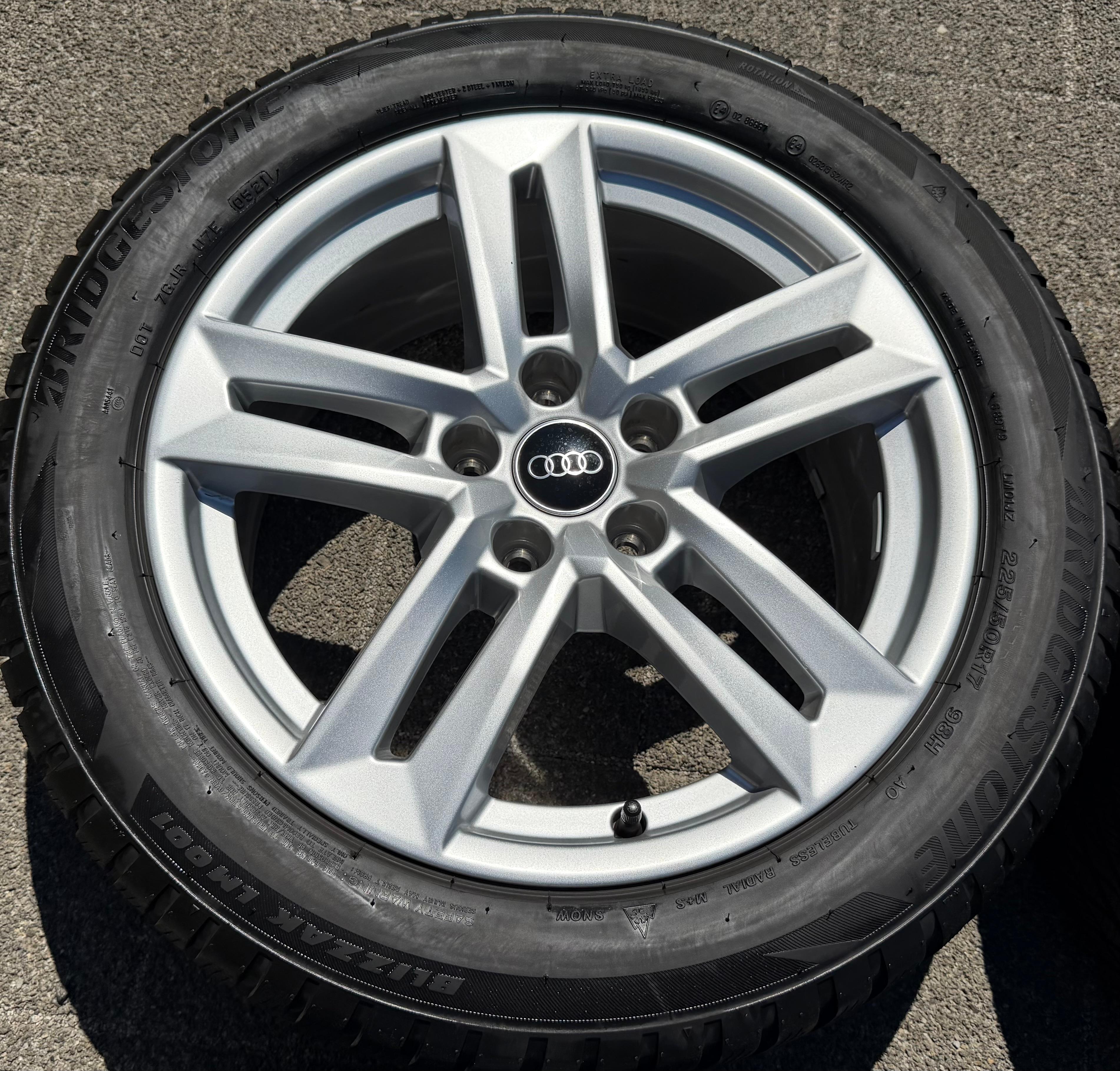 4 ruedas de invierno de aluminio originales de 17" para Audi A4 B9 8W 8W0601025P 225/50R17 98H neumáticos de invierno