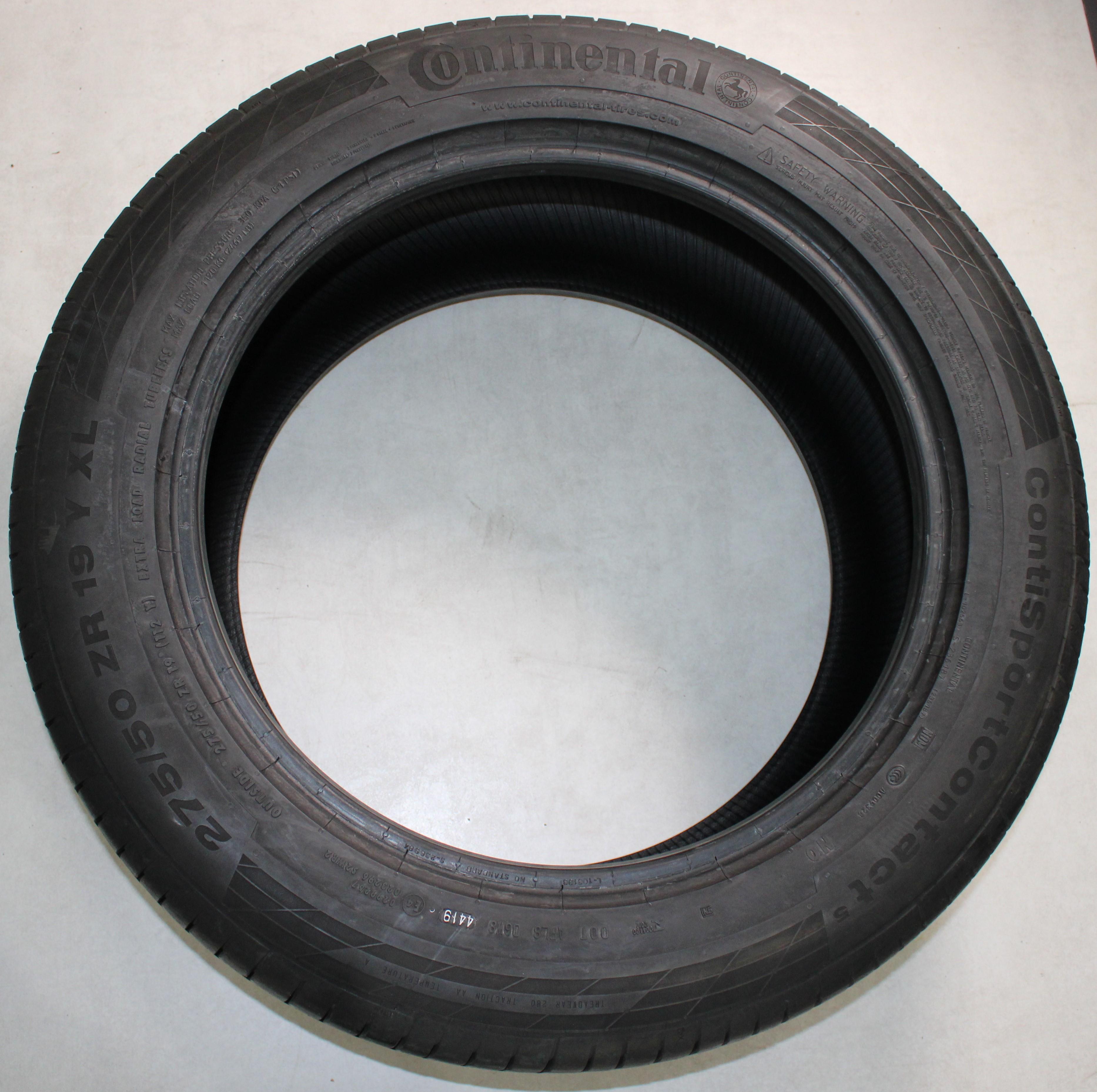2 x 275/50R19 112Y Sommerreifen Continental Sport Contact 5 N0 5-5,5mm 2019